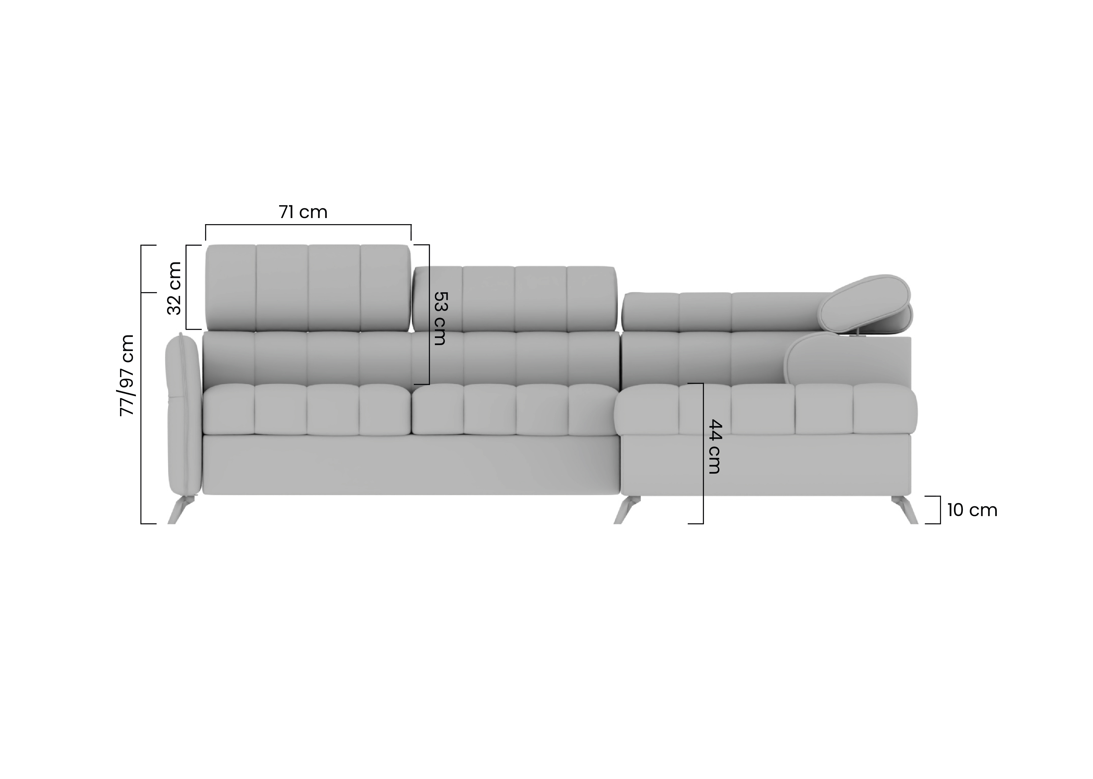 Ecksofa mit Schlaffunktion & Bettkasten Elarias