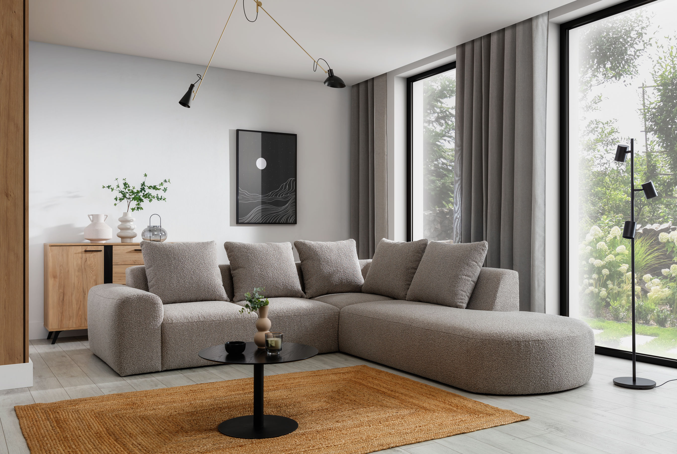 Sofa L-Form modern Art 2.3 taupe