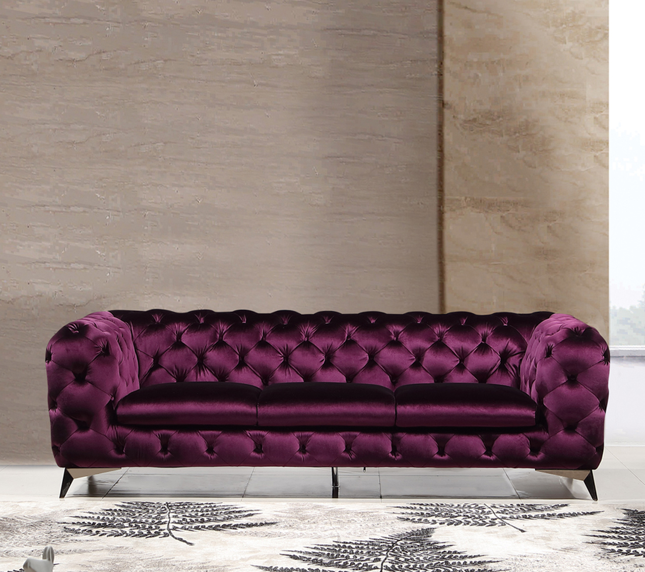 Sofa Chesterfield Losangeles 3 violett