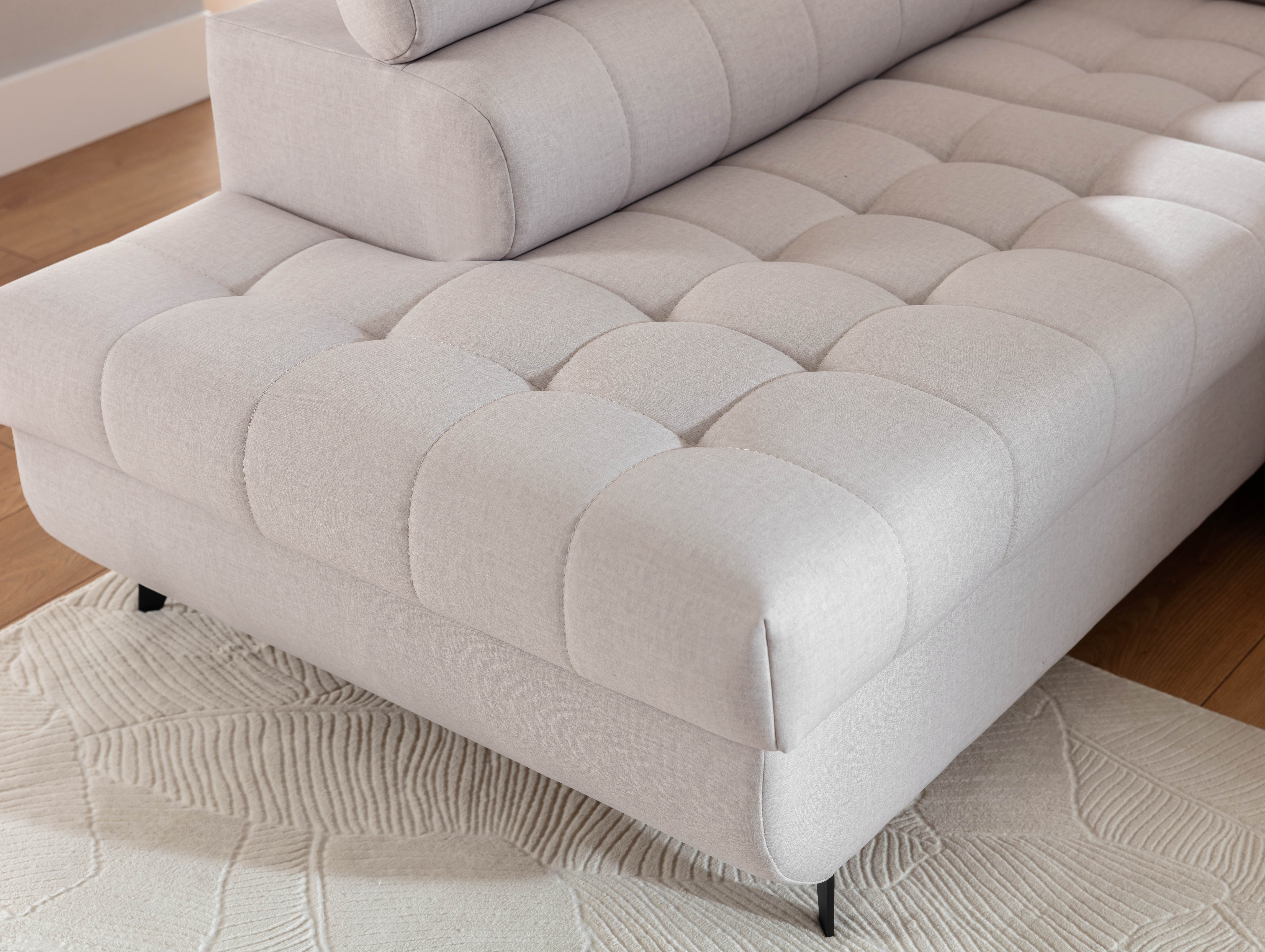 Ecksofa mit Schlaffunktion & Bettkasten Elarias