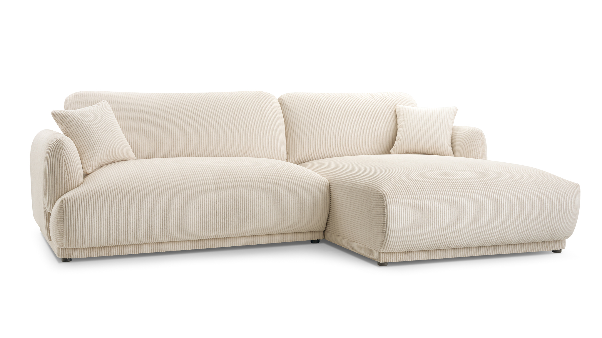  Ecksofa Cord Beige Charlie
