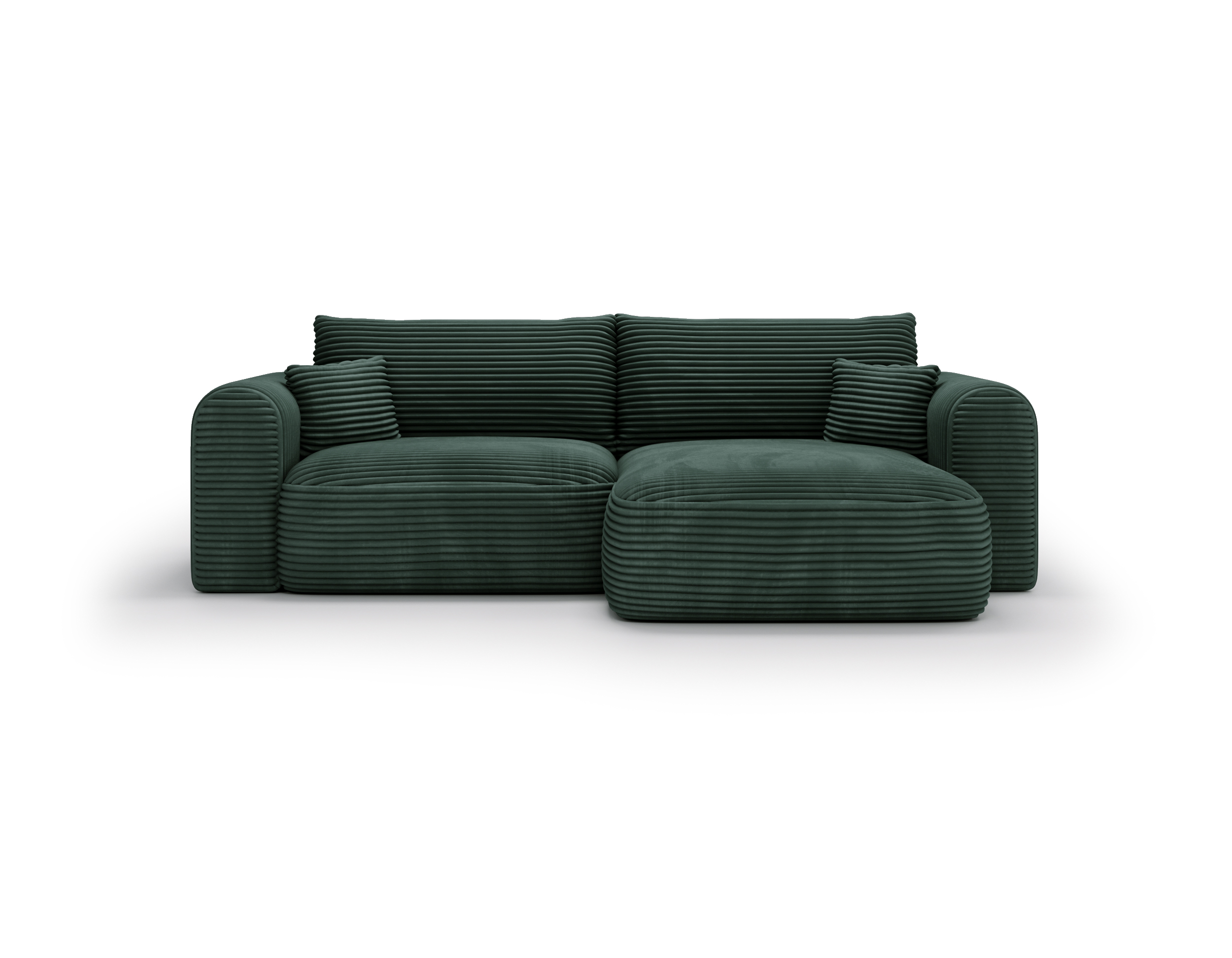 Ecksofa mit Schlaffunktion CORD Grün Next