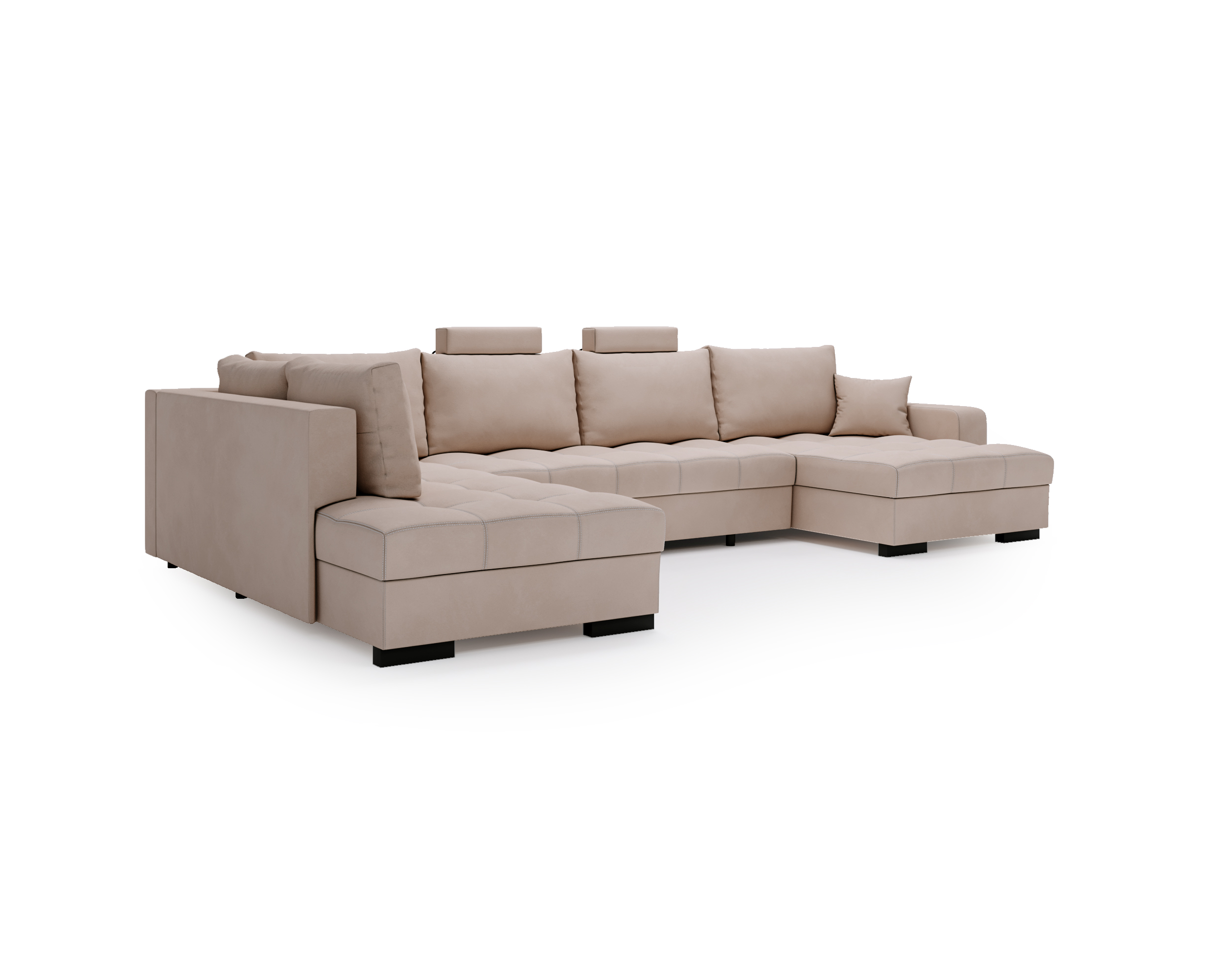 Wohnlandschaft mit Schlaffunktion & Bettkasten LAMA 