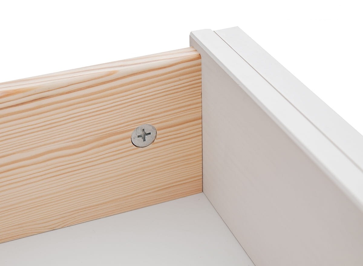 »Belluno2« Sideboard weiß Holz - Kranz eichenfarbig