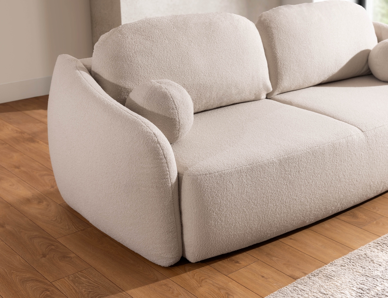 Schlafsofa mit Bettkasten Safran