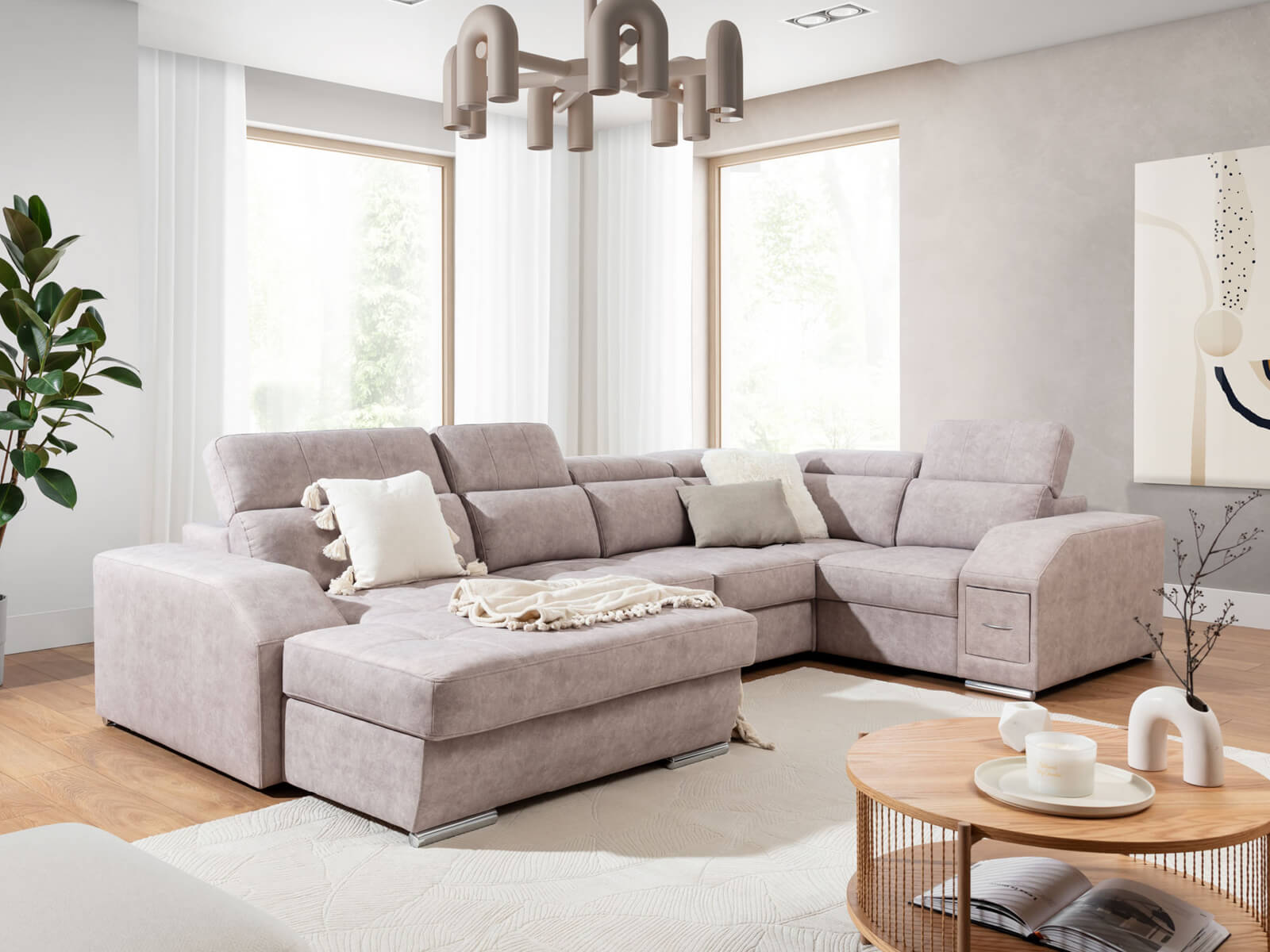 Wohnlandschaft mit Schlaffunktion & Bettkasten Tulon Wohnlandschaft mit Schlaffunktion & Bettkasten Tulon