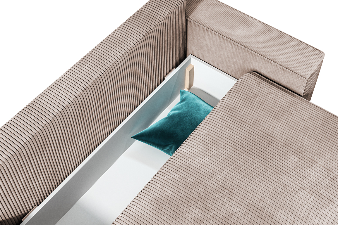 Couch U Form Flabio II mit Schlaffunktion & Bettkasten