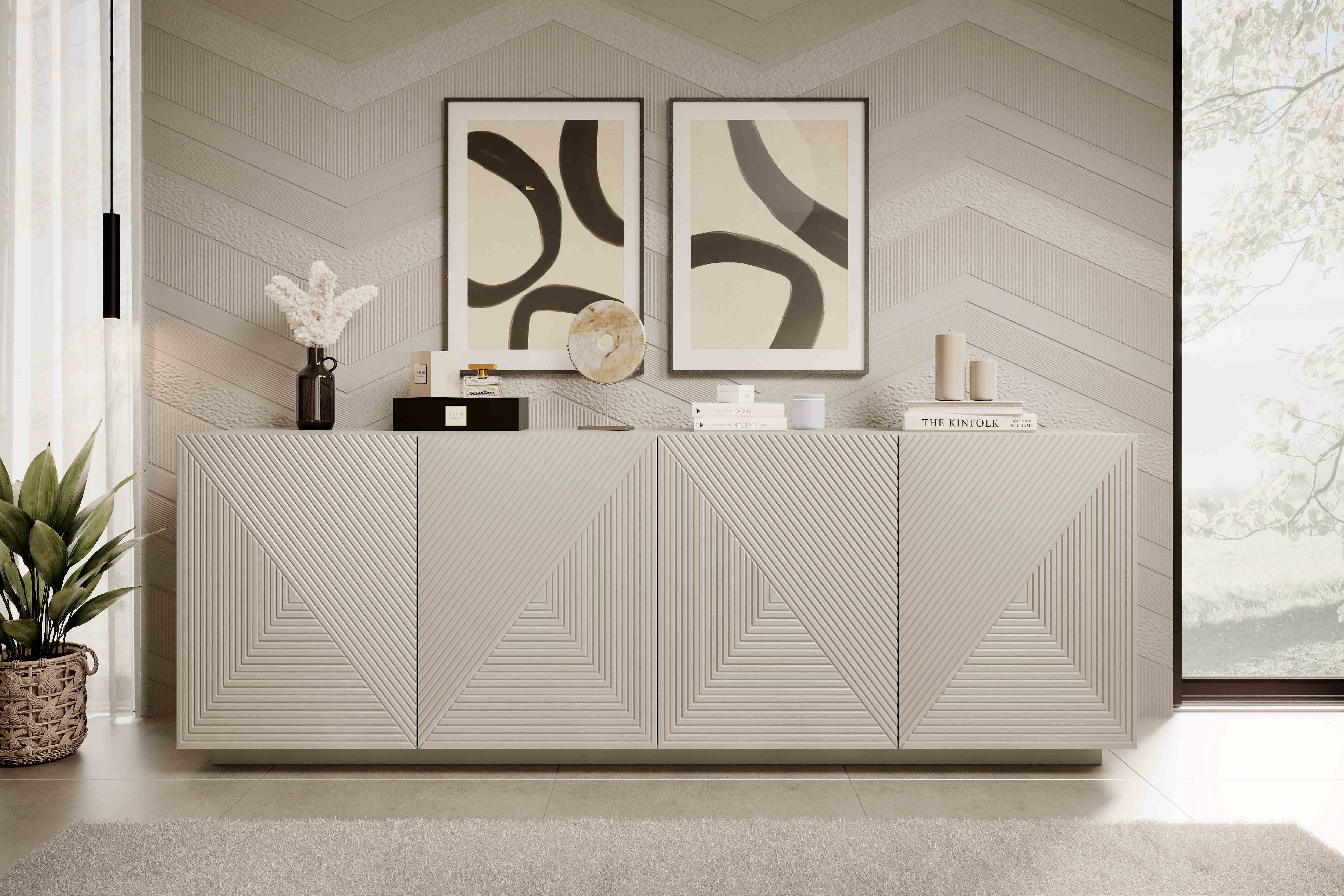 Sideboard Beige Asha 4D