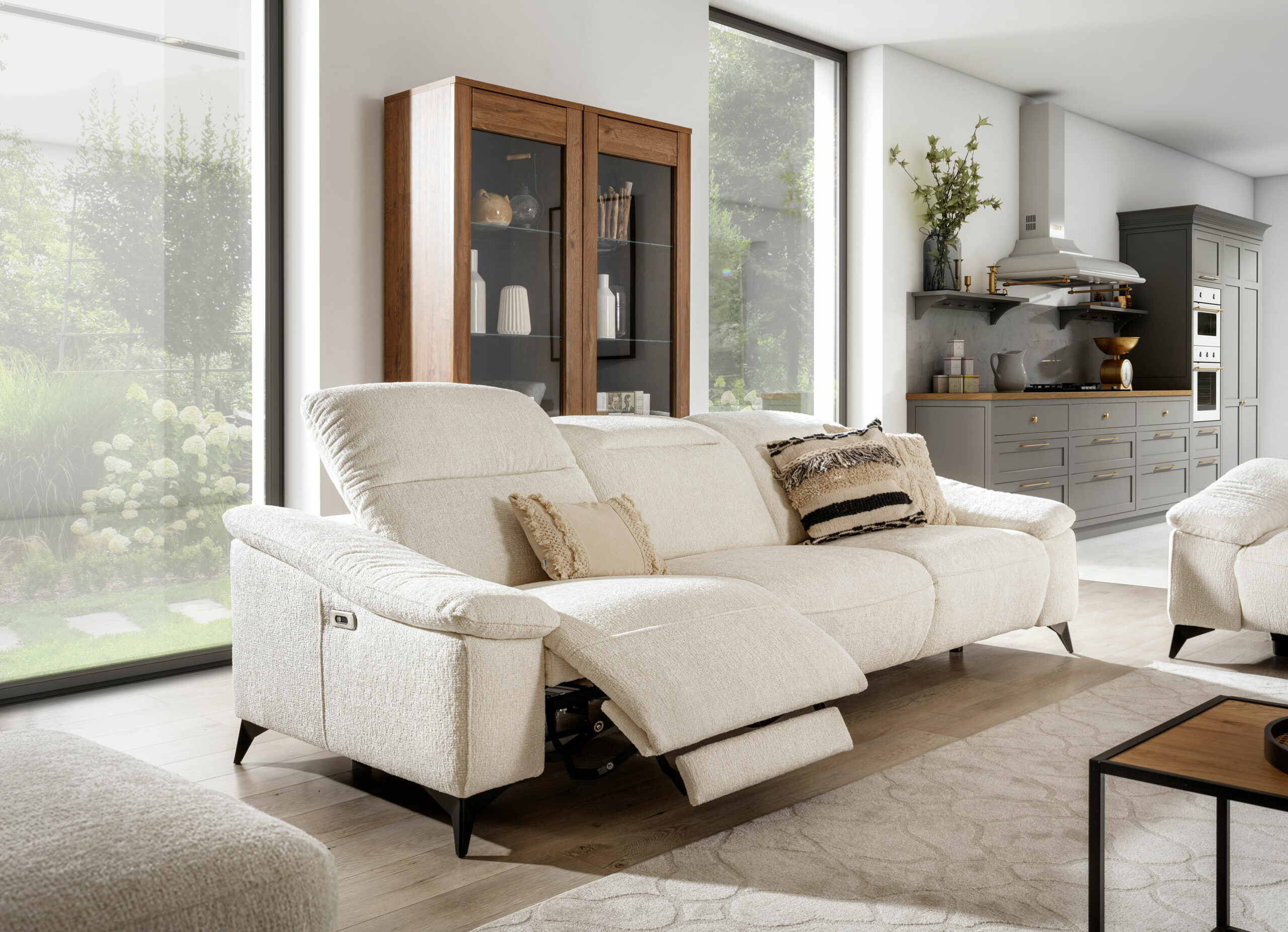 Sofa mit elektrischer Relaxfunktion Gappa beige
