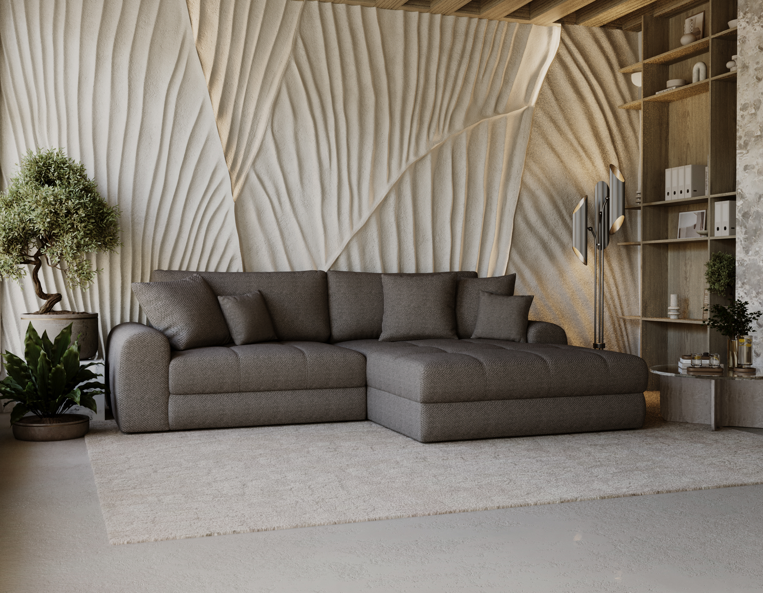 Ecksofa mit Schlaffunktion & Bettkasten Lorson