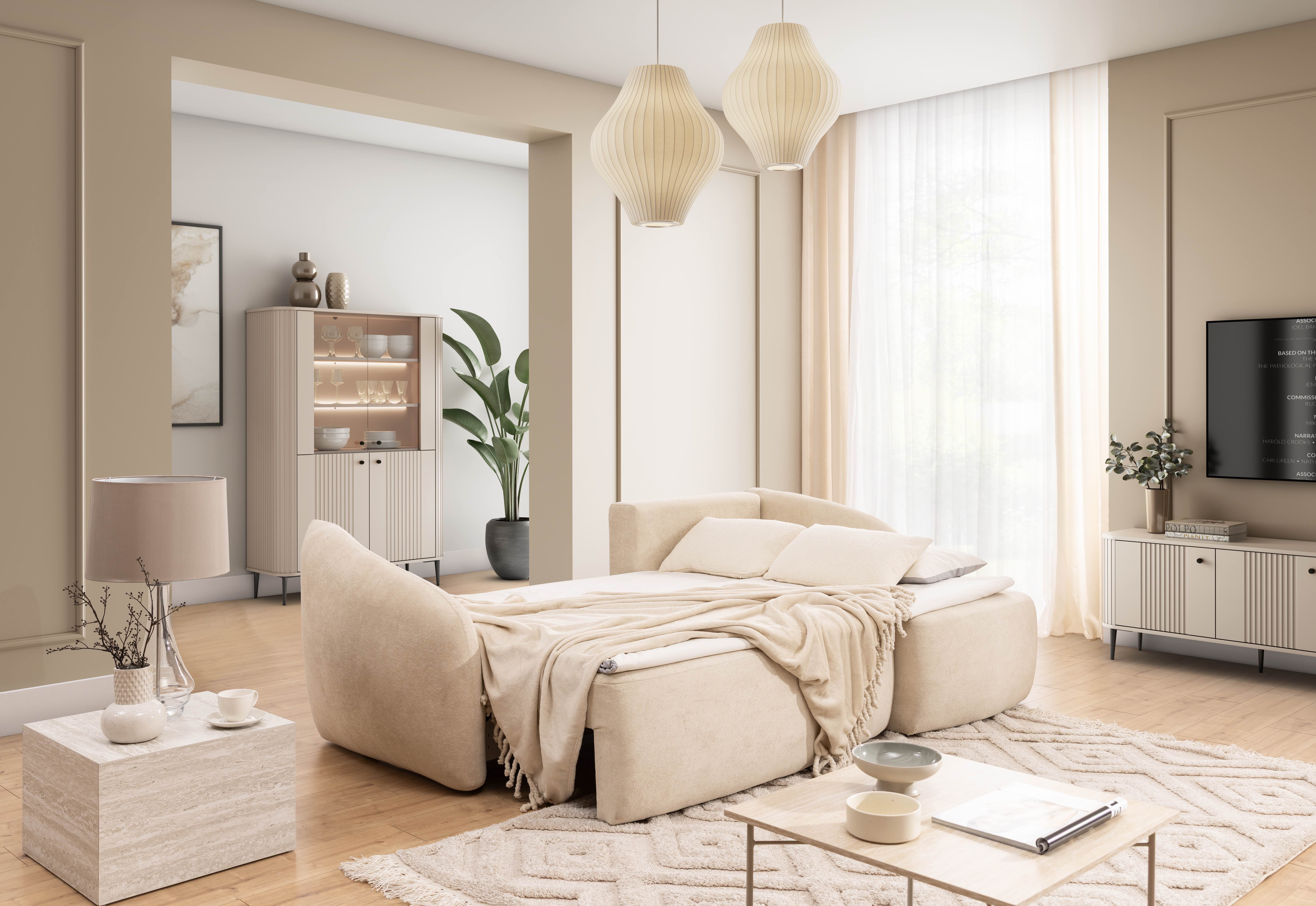 Ecksofa mit Schlaffunktion & Bettkasten Safran Ecksofa mit Schlaffunktion & Bettkasten Safran