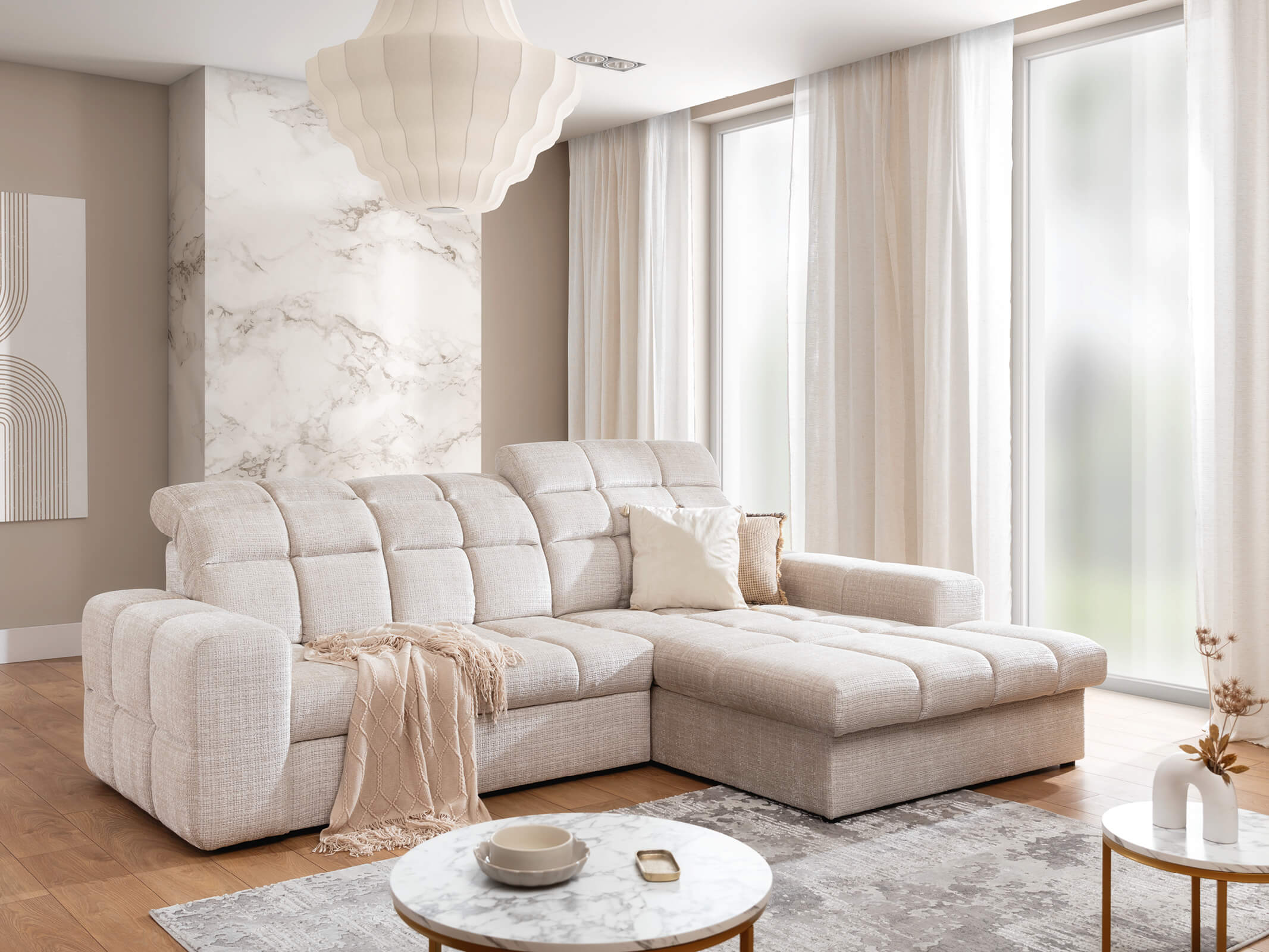 Ecksofa mit Schlaffunktion & Bettkasten LEA Ecksofa mit Schlaffunktion & Bettkasten LEA