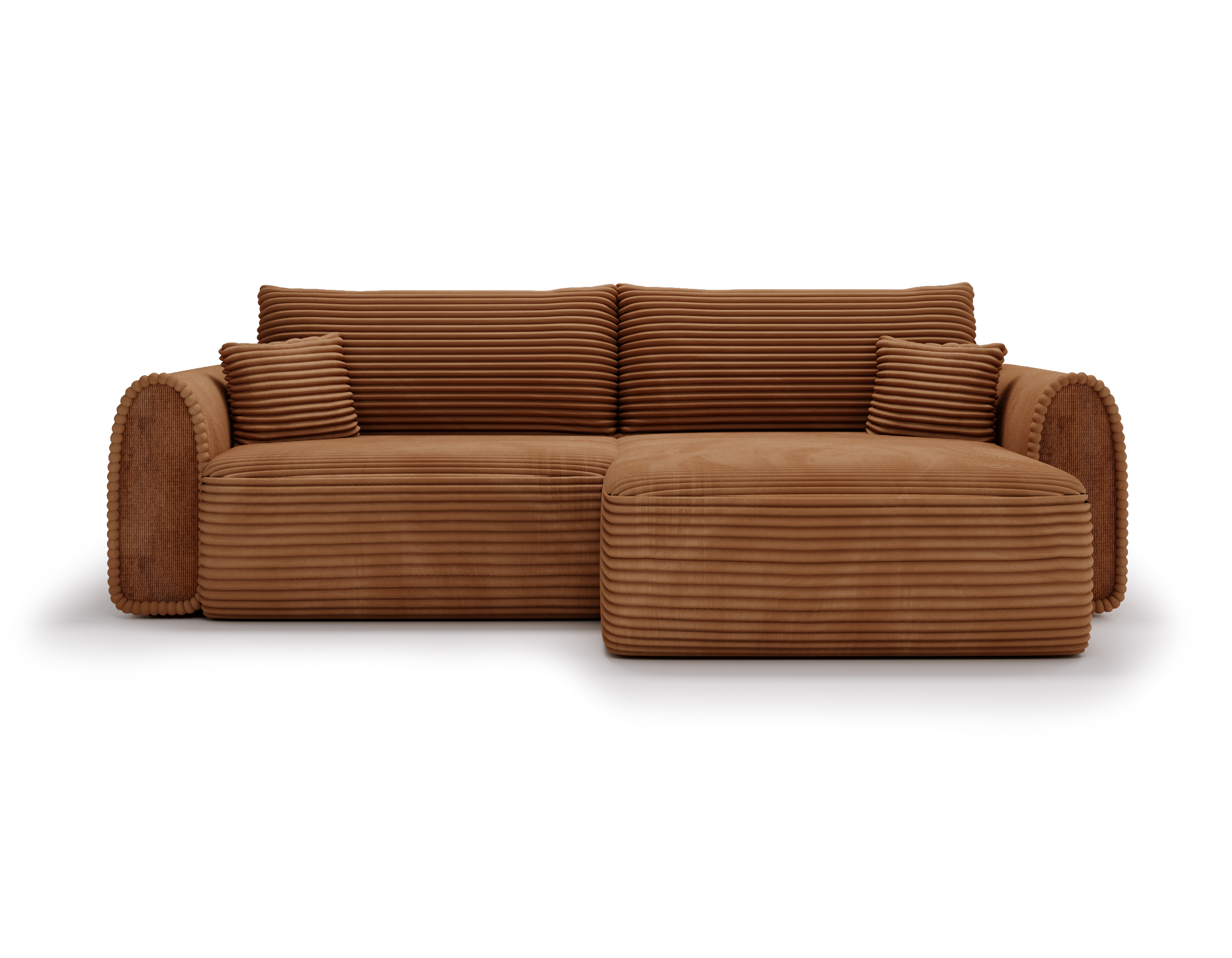 Cord Ecksofa mit Schlaffuktion & Bettkasten Nella