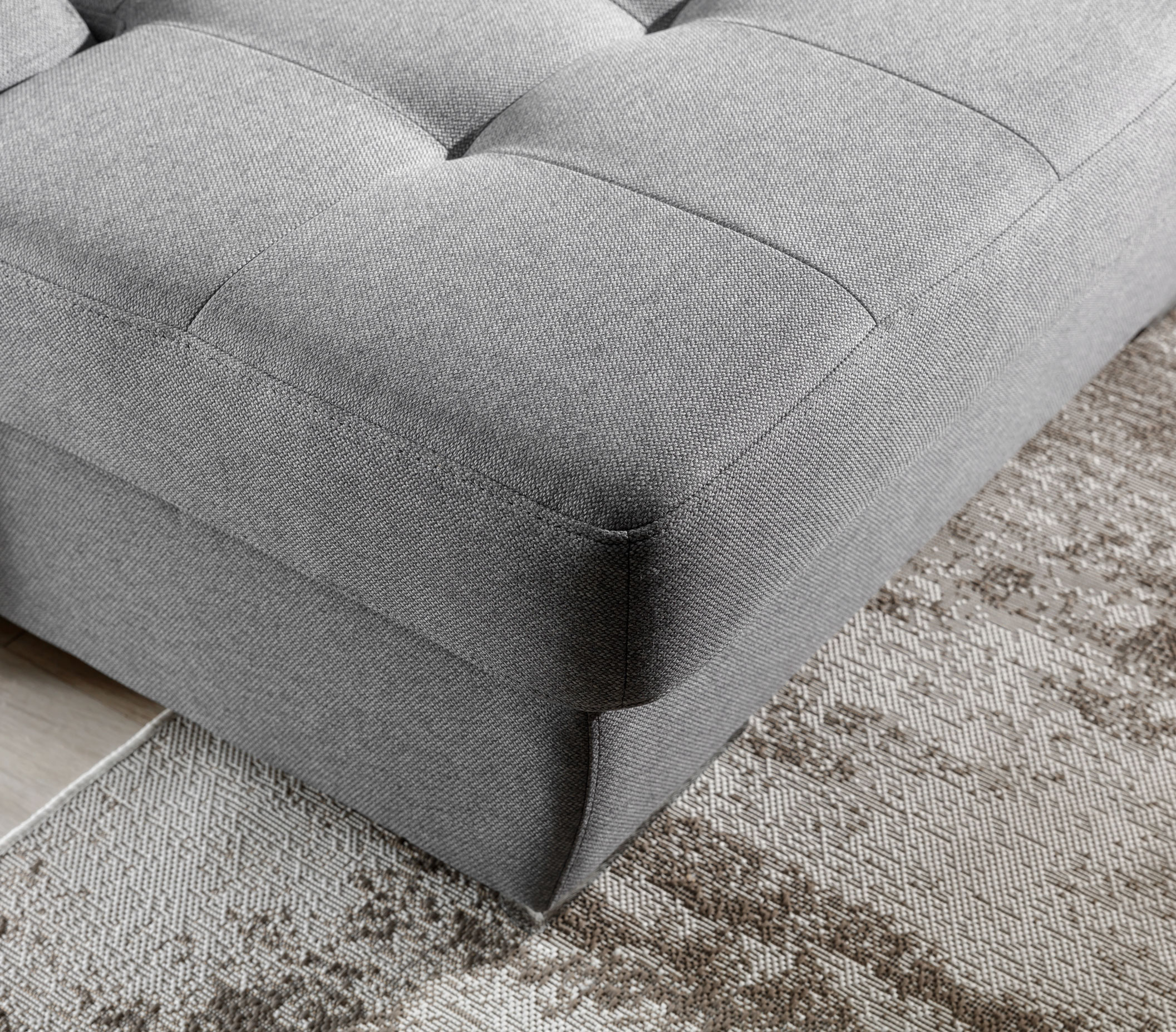 Ecksofa mit Schublade grau7