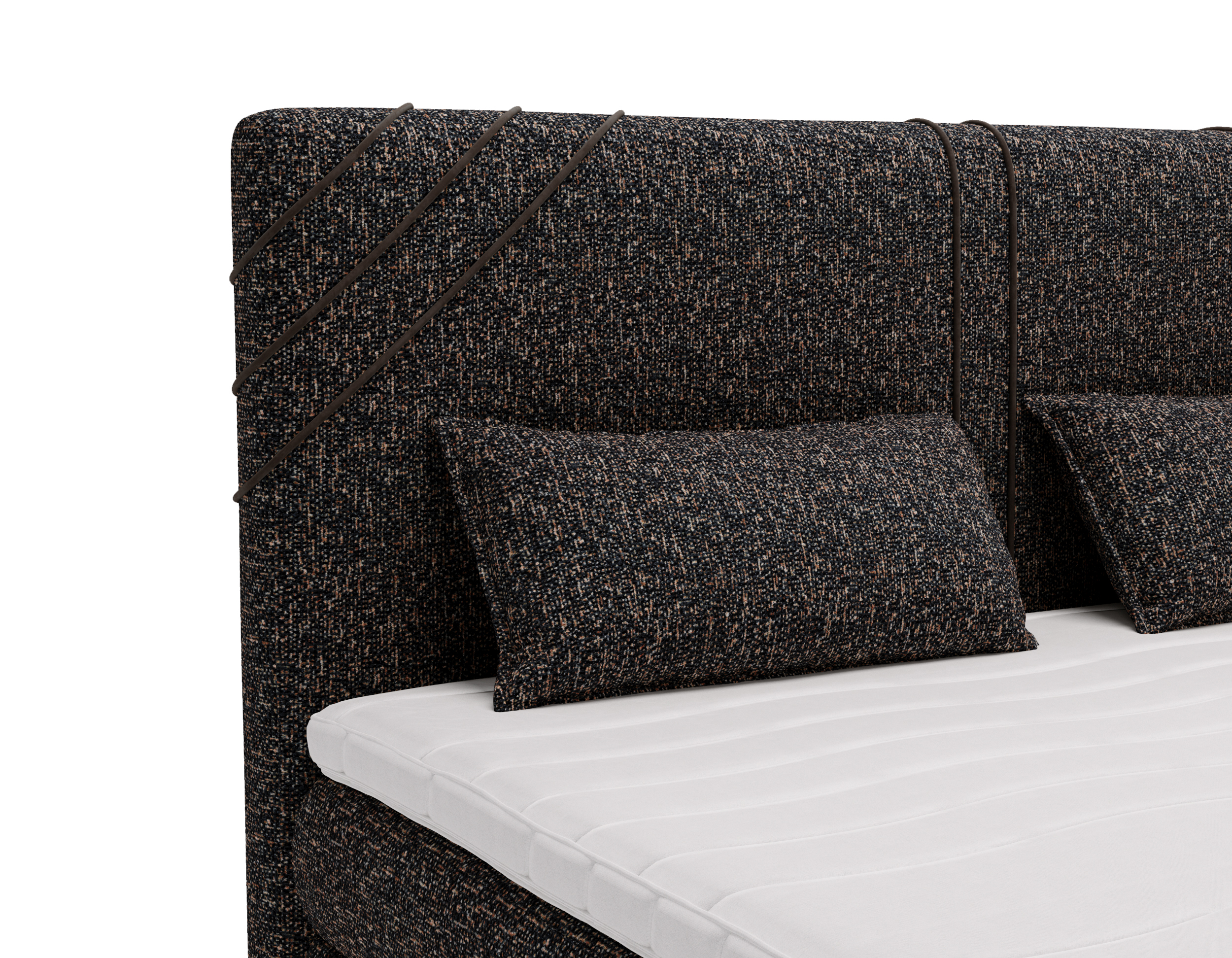 Boxspringbett mit Bettkasten 140x200 Choco