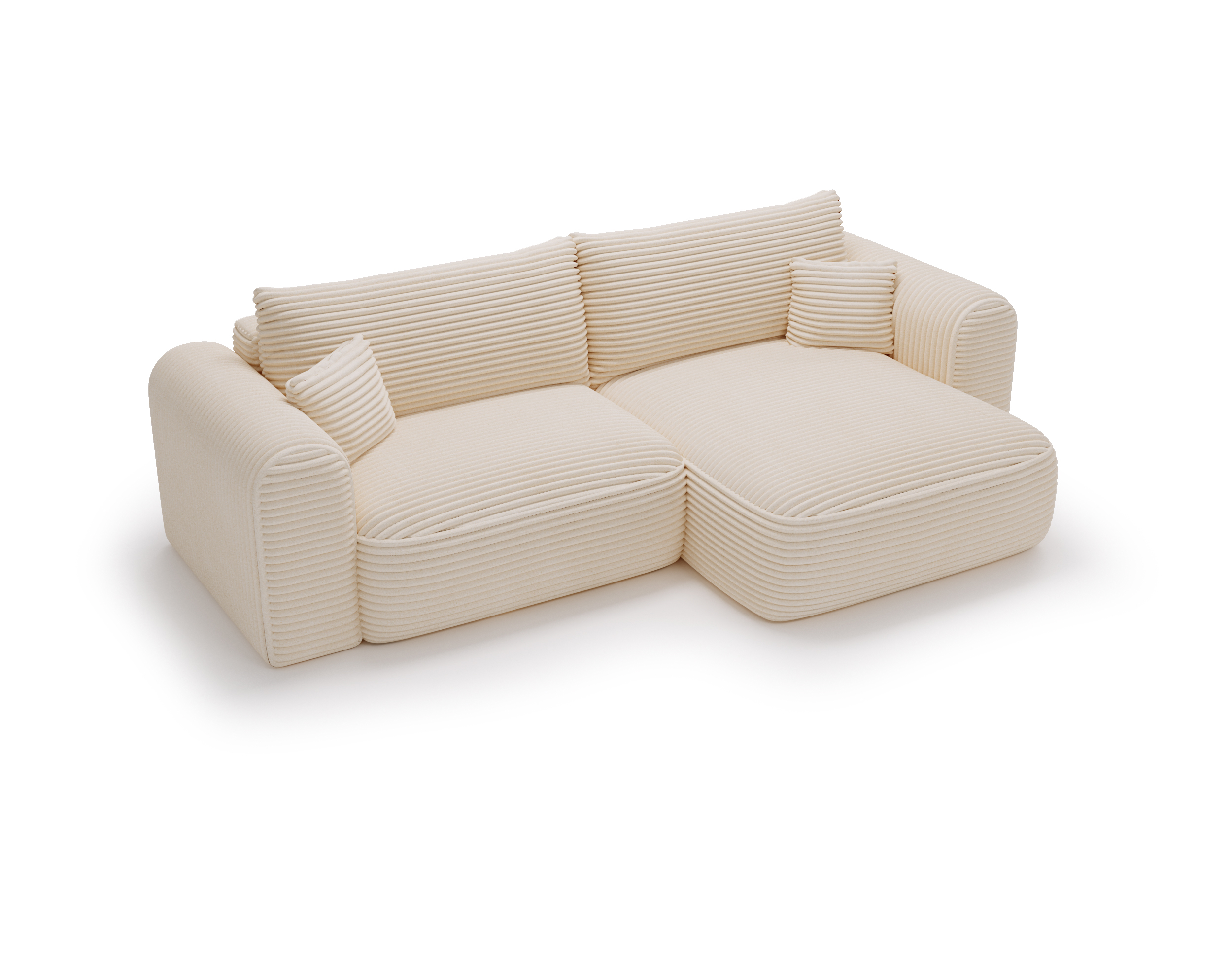 Ecksofa mit Schlaffunktion CORD BEIGE Next Ecksofa mit Schlaffunktion CORD BEIGE Next