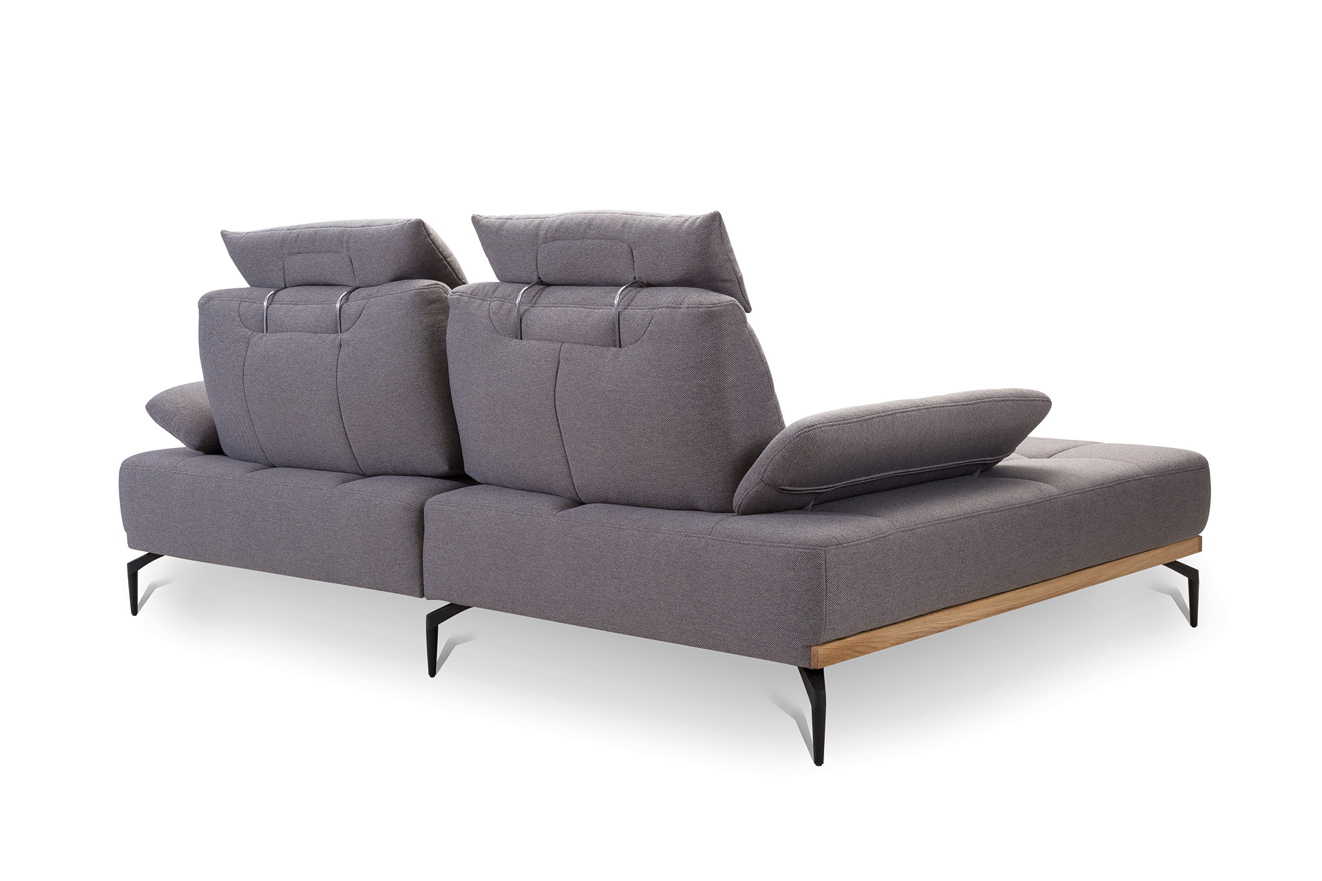Sofa L-Form »Falcone« mit Deko-Holzleiste aus Eiche