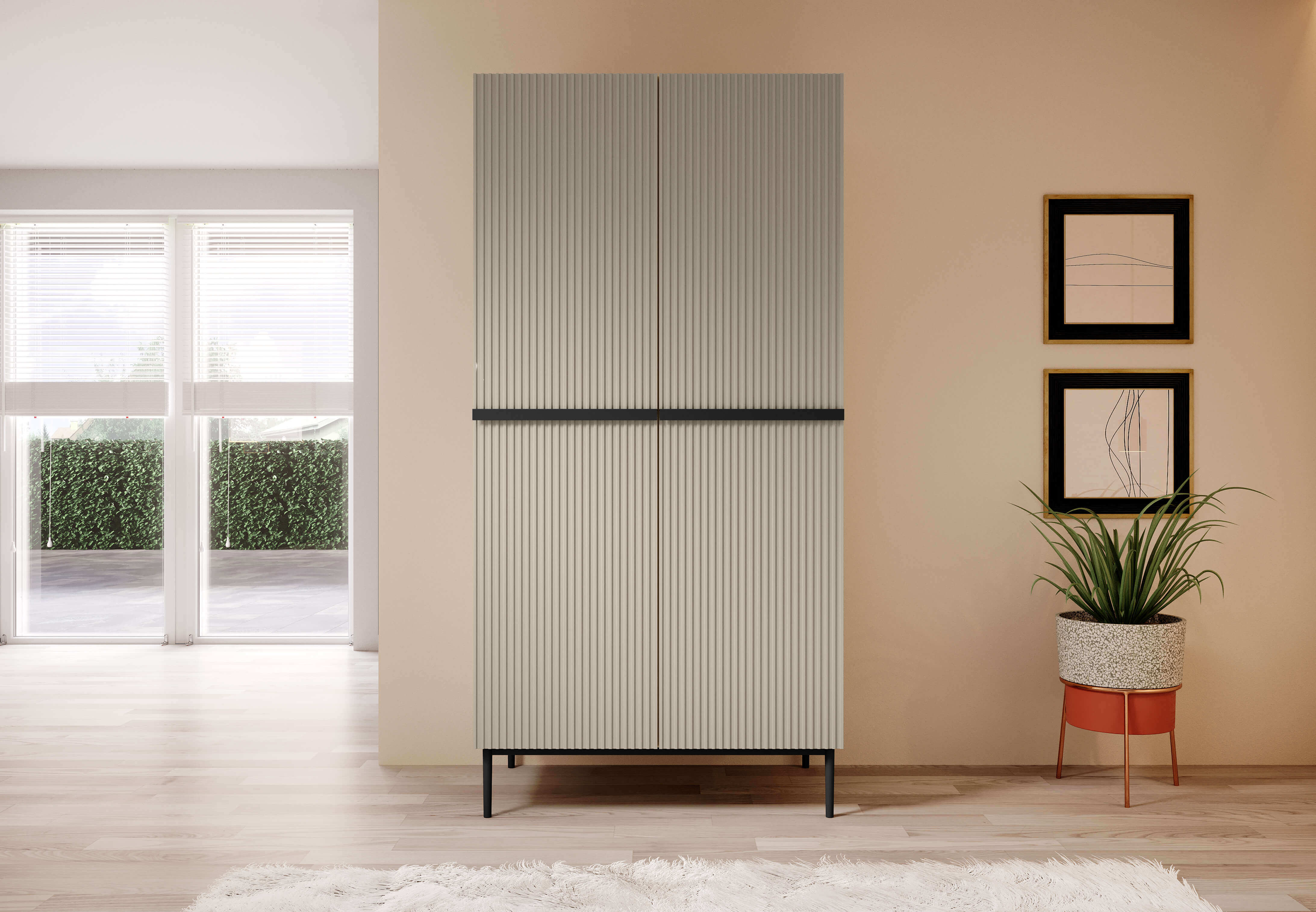 Kleiderschrank beige Nicole 100 2D Kleiderschrank beige Nicole 100 2D