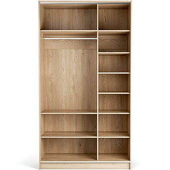 Kleiderschrank Beige Eiche 125x225 STOR