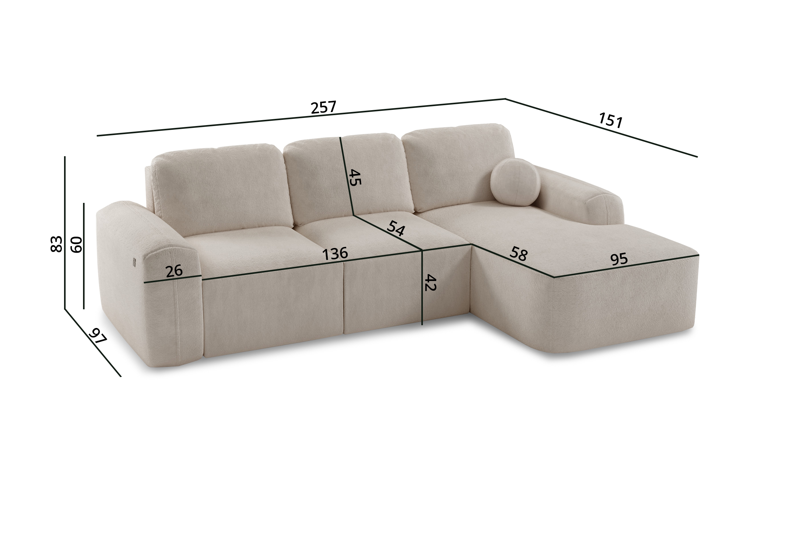 Eckschlafsofa Focus mini