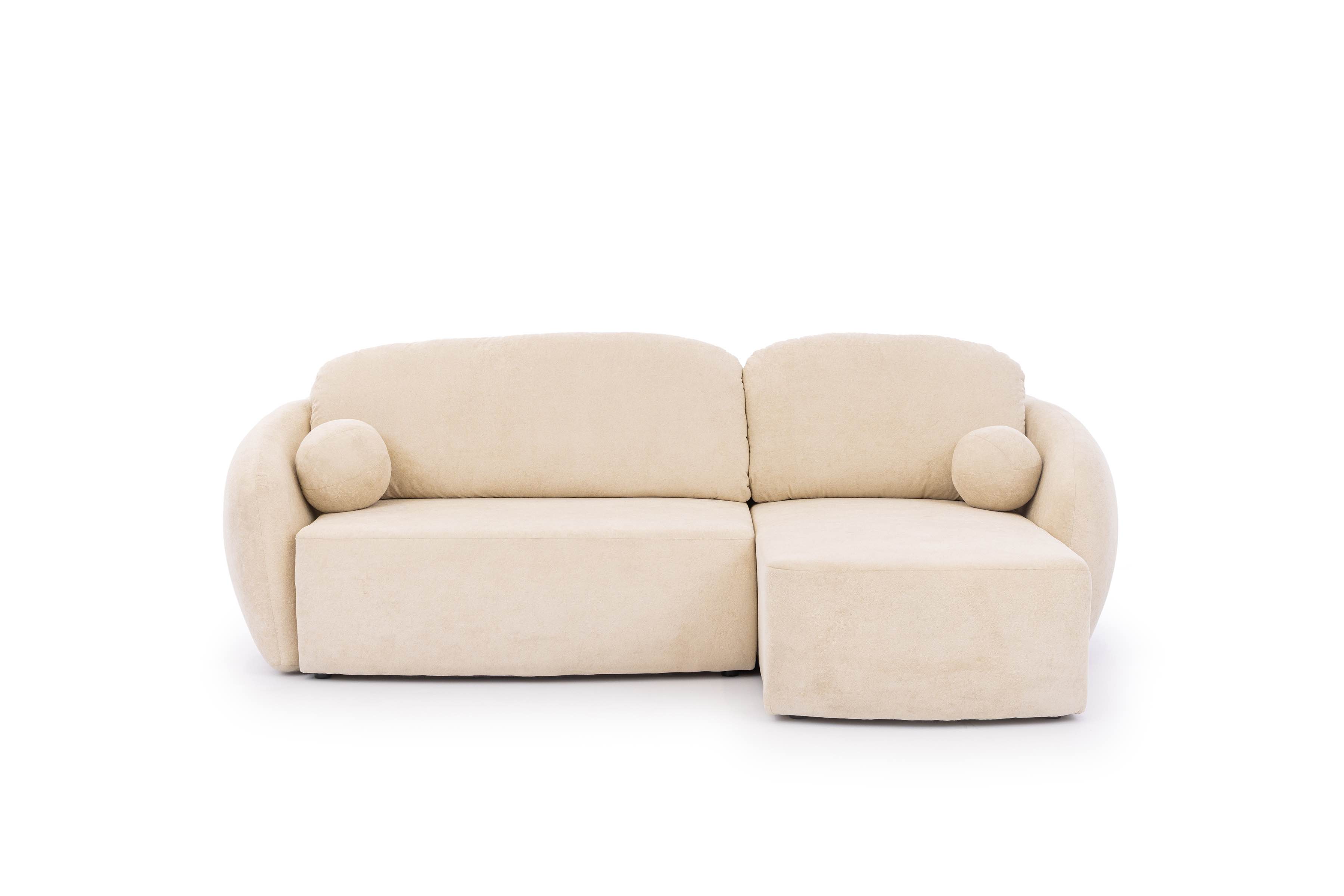 Ecksofa mit Schlaffunktion & Bettkasten Safran 