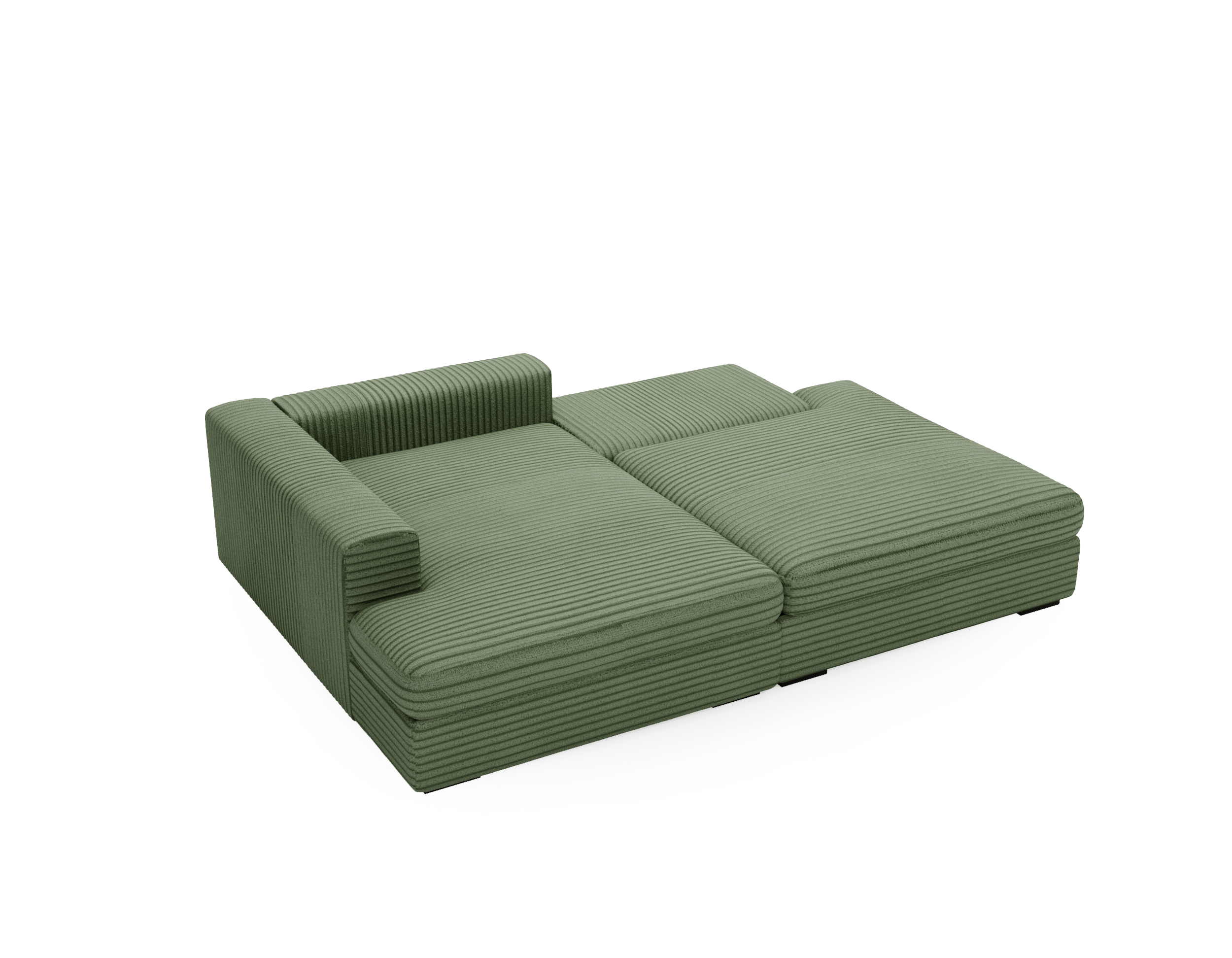 Ecksofa mit Schlaffunktion Grün CORD & Bettkasten Ecksofa mit Schlaffunktion Grün CORD & Bettkasten