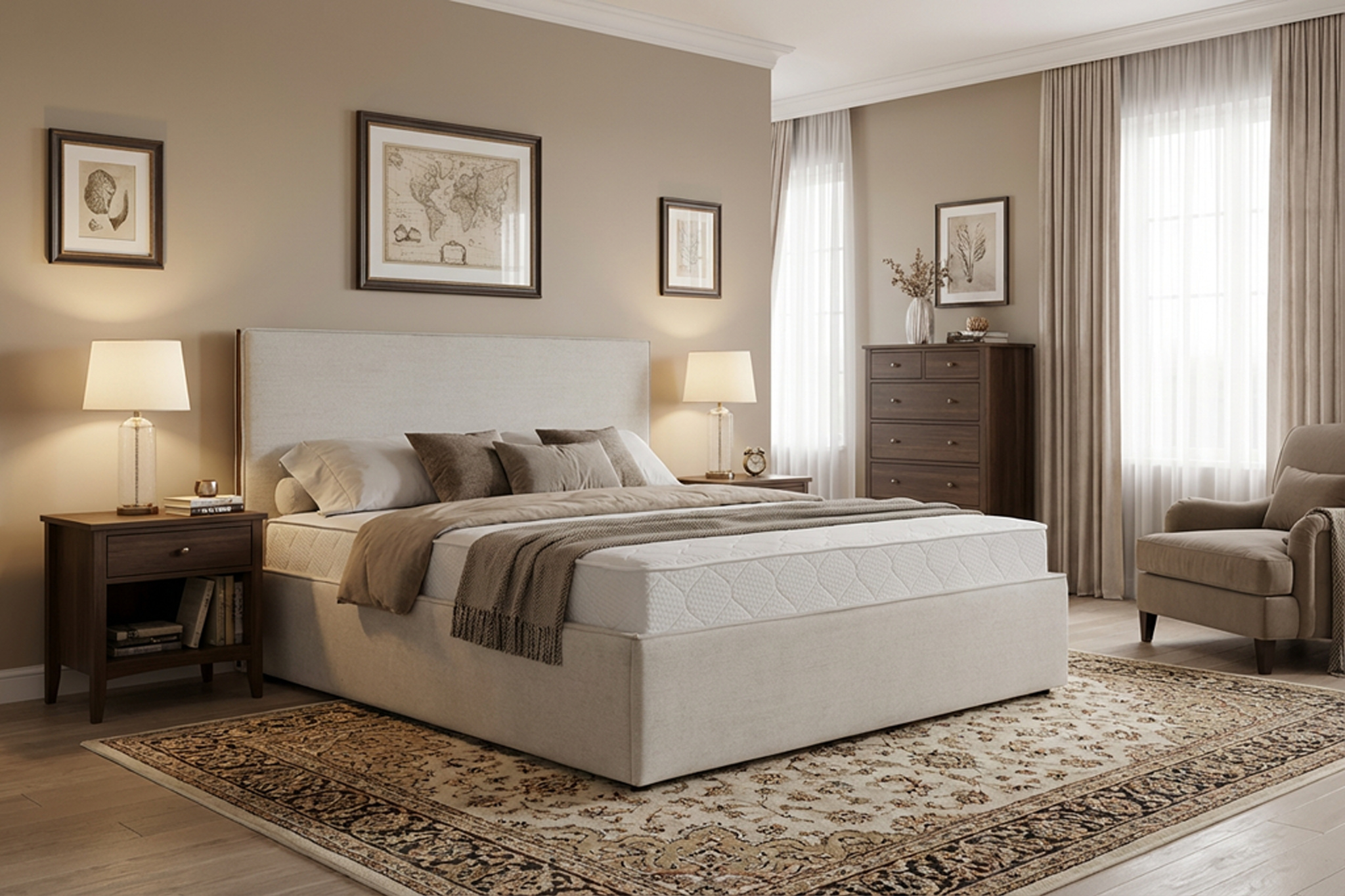 Polsterbett mit Bettkasten 180x200 Bianco