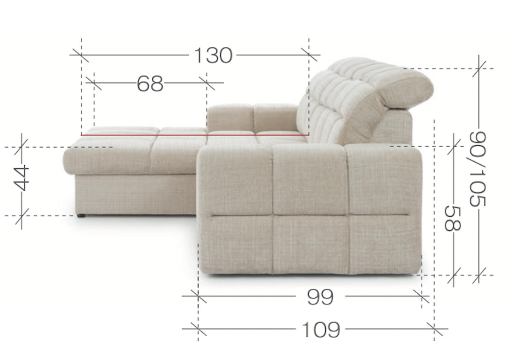 Ecksofa mit Schlaffunktion & Bettkasten LEA Ecksofa mit Schlaffunktion & Bettkasten LEA