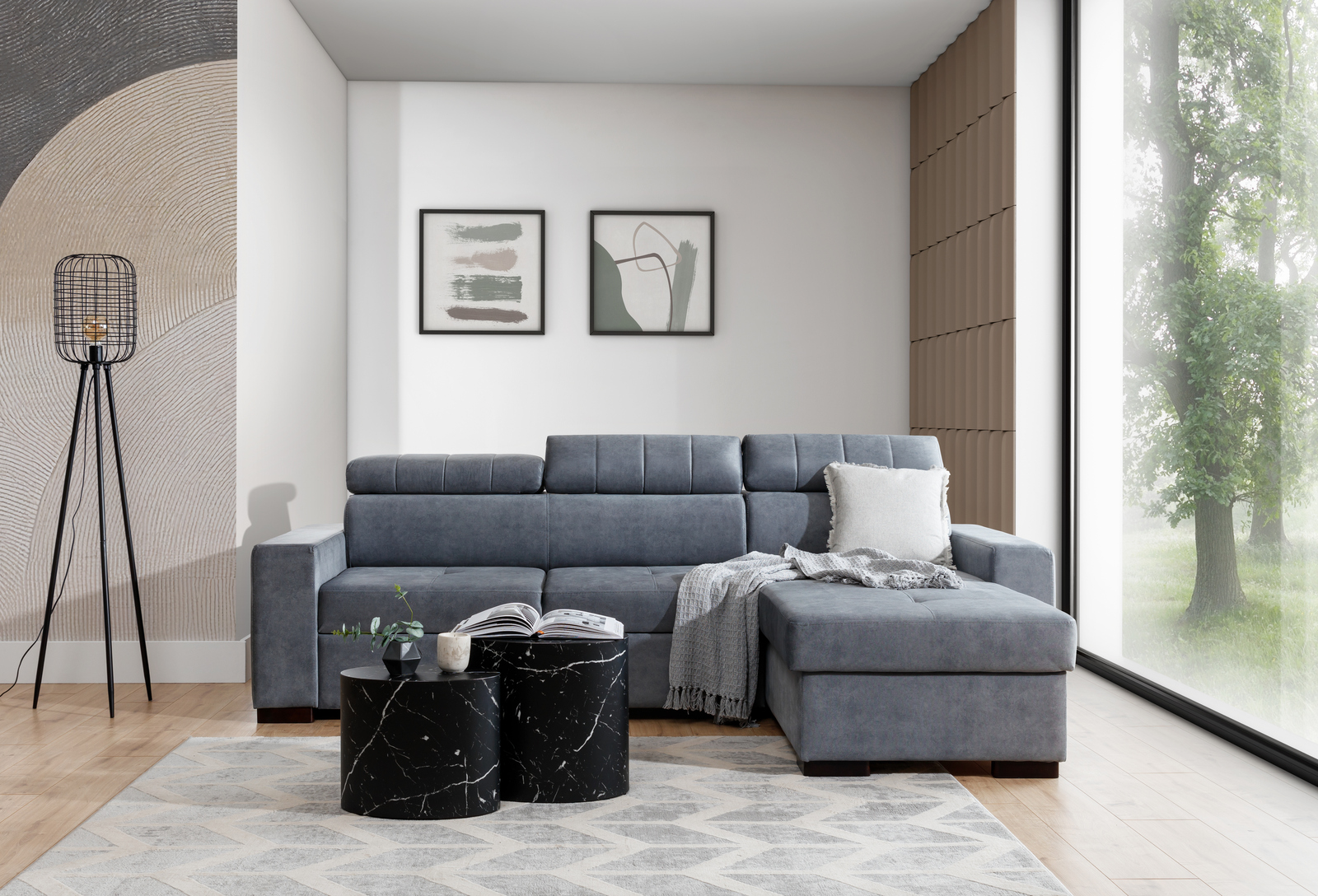 Ecksofa mit Schlaffunktion & Bettkasten Modeno mini