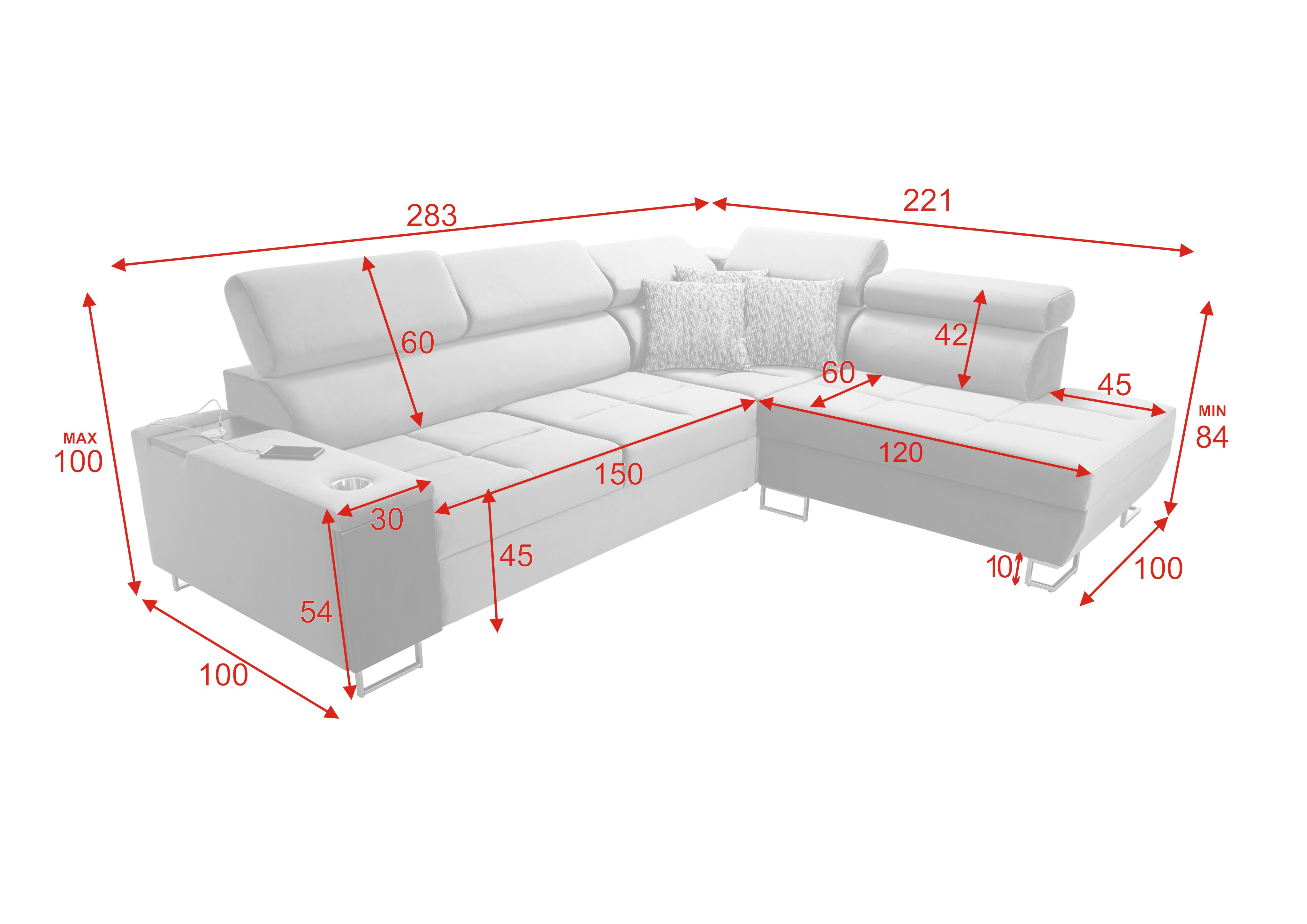 Eckschlafsofa Morena