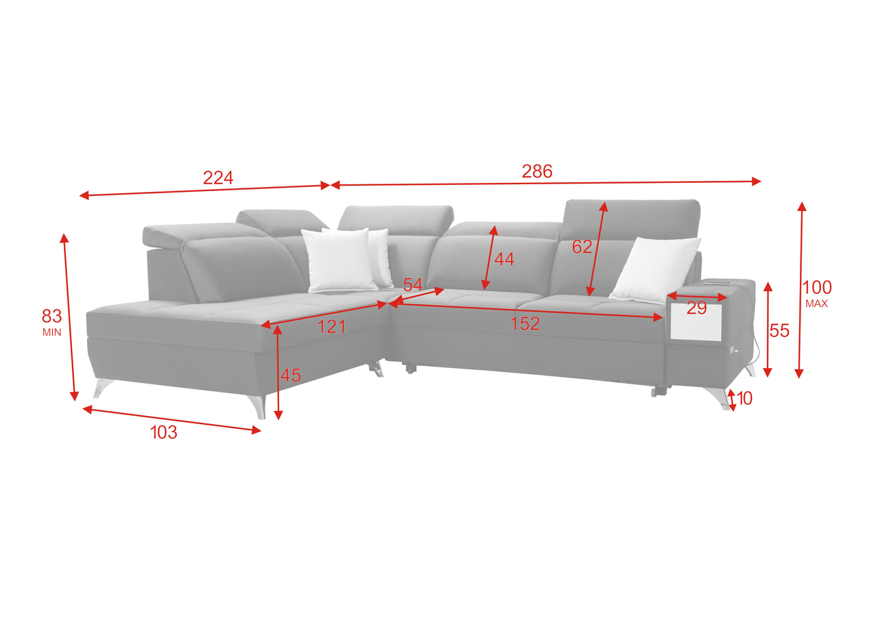 Eckschlafsofa Deus L