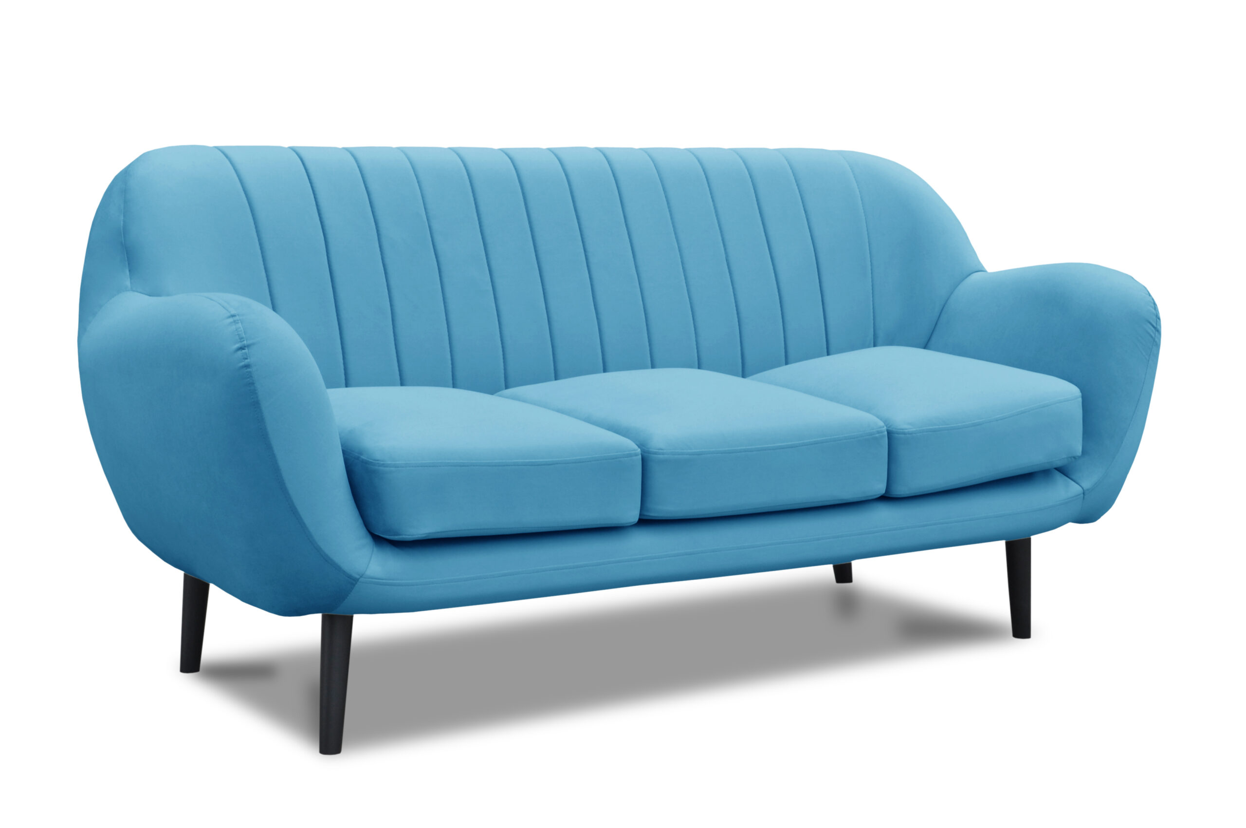 3-Sitzer Sofa designer hellblau Gobbi