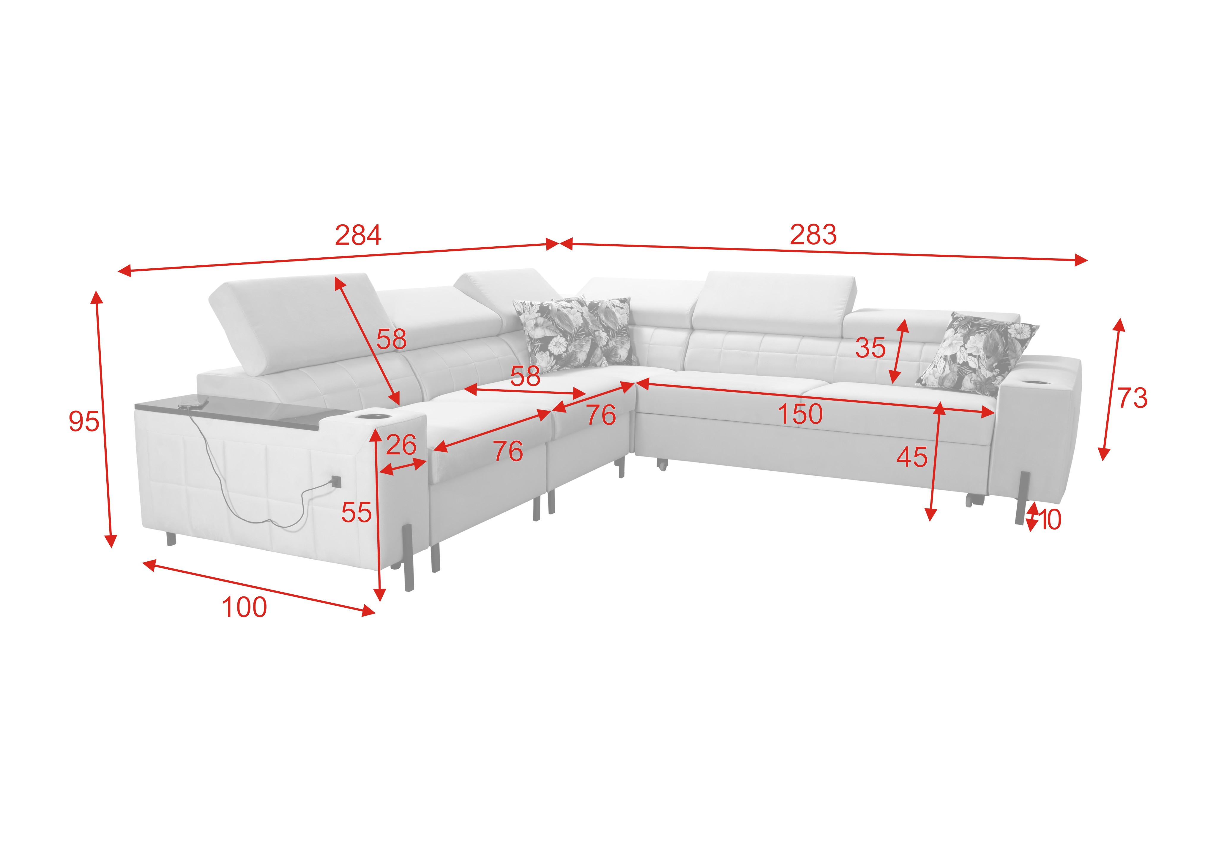 Eckschlafsofa Gabio XL