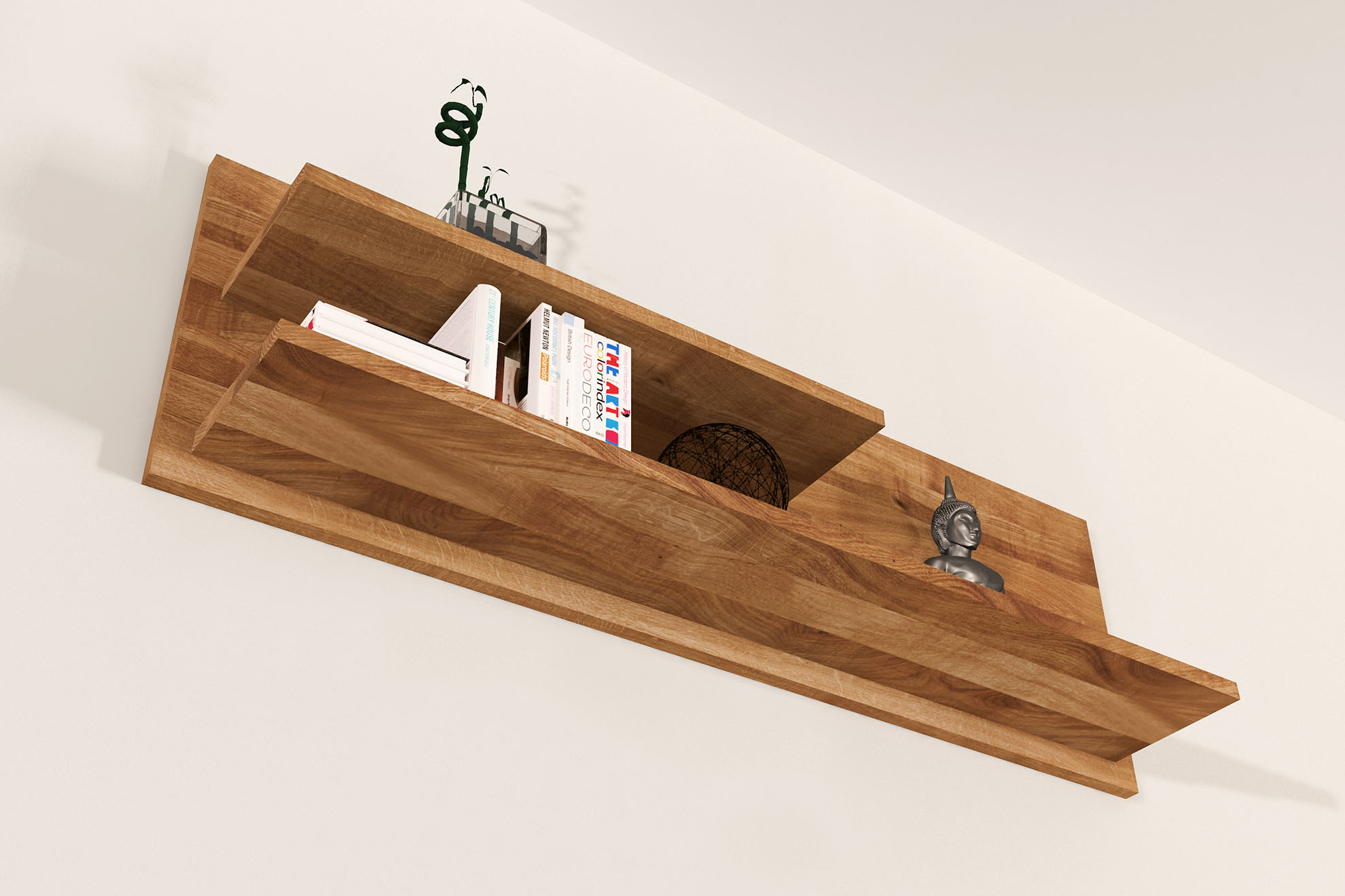 Massivholz Hängeregal Vinci