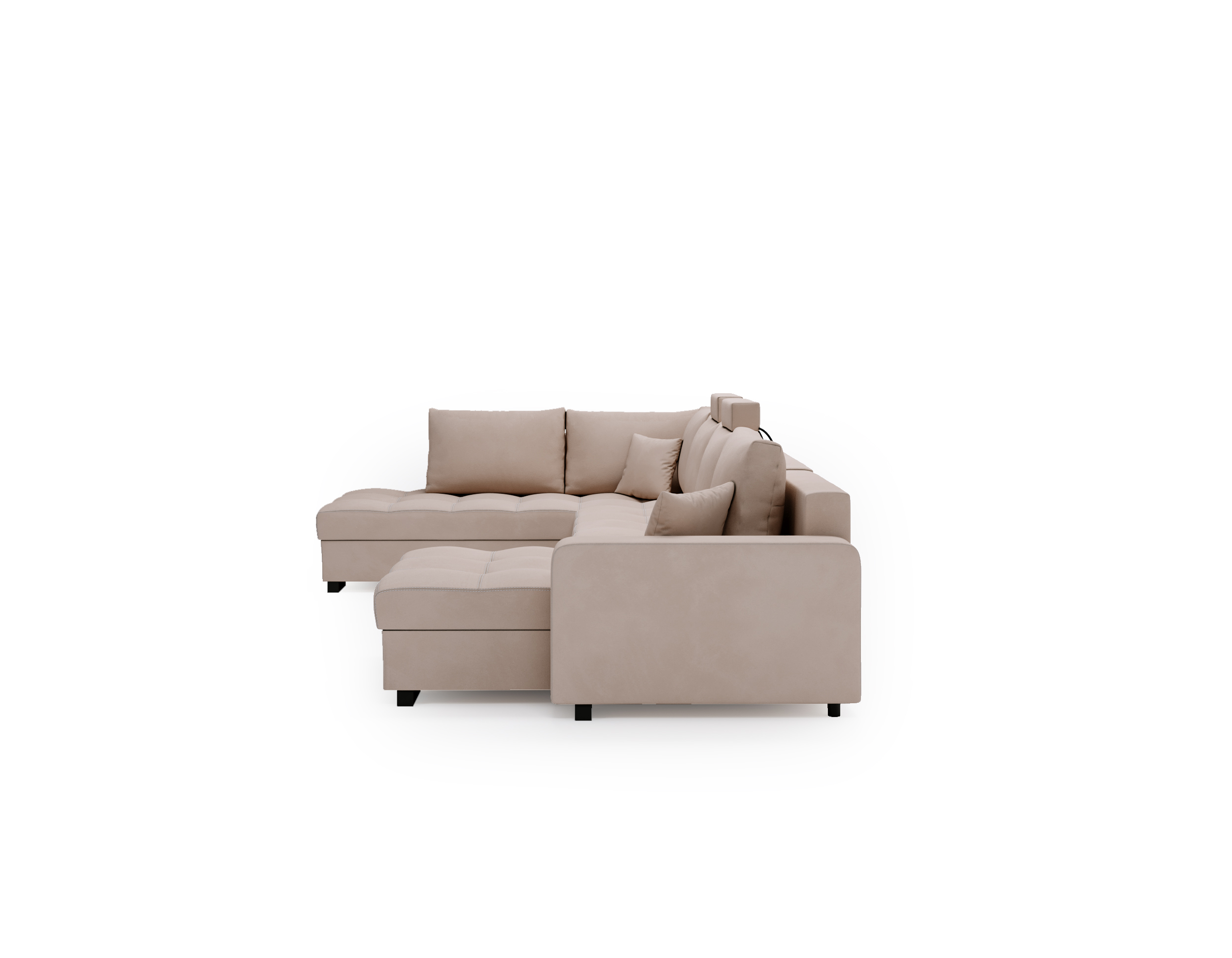 Wohnlandschaft mit Schlaffunktion & Bettkasten LAMA 