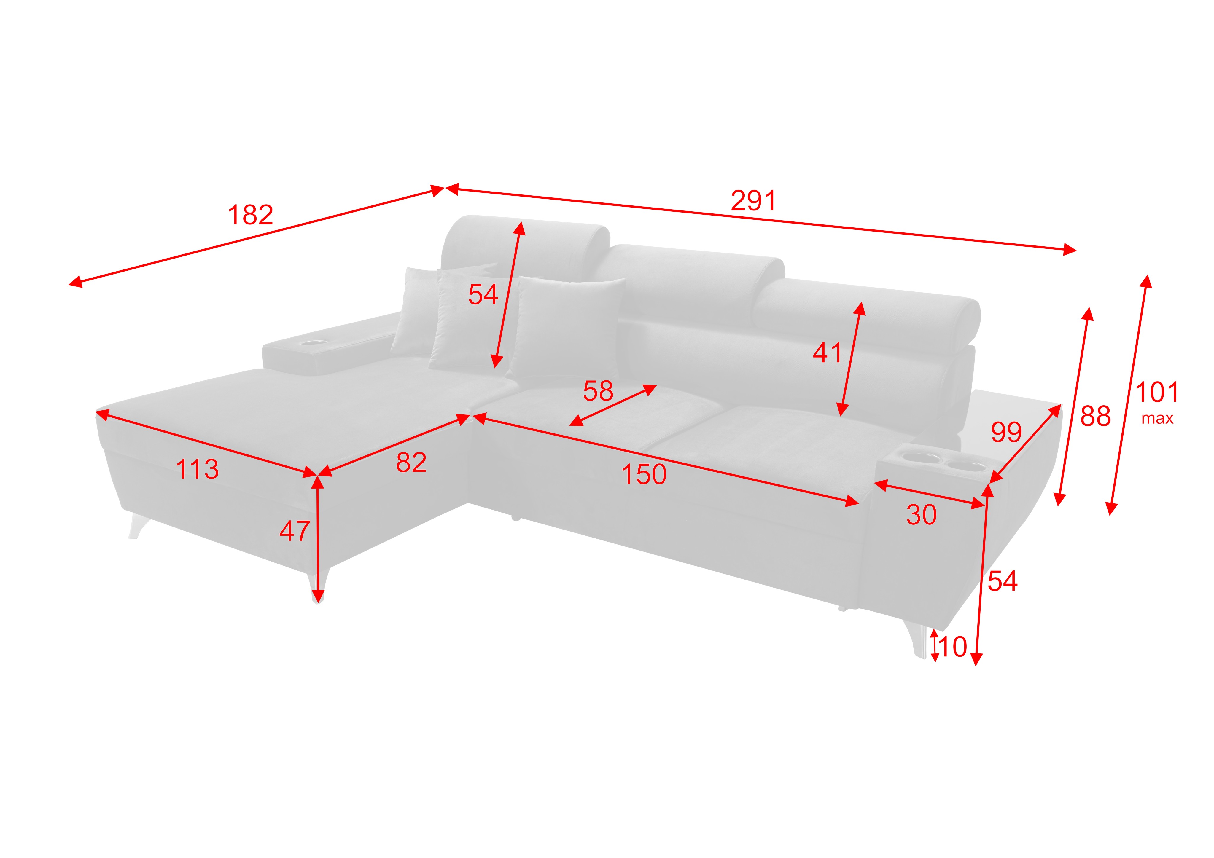 Eckschlafsofa Modivo mini