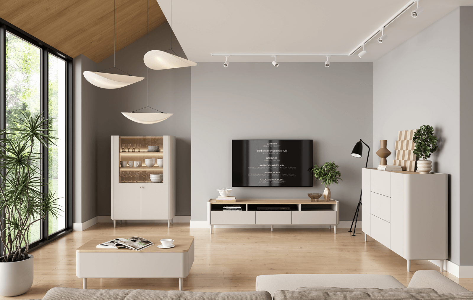 TV-Schrank Beige Elivo