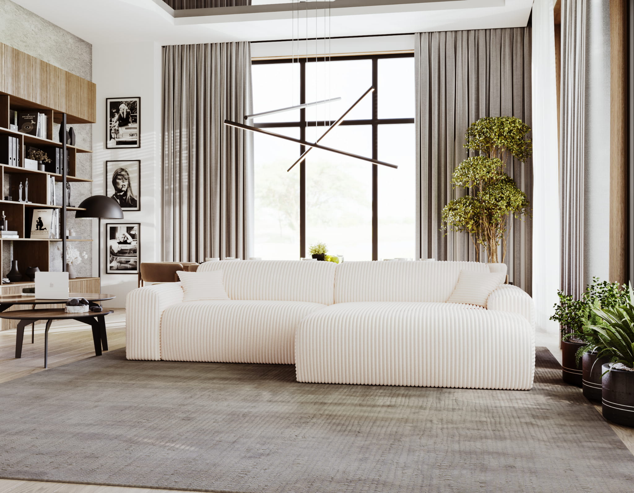 Ecksofa Cord Beige Valoris Ecksofa Cord Beige Valoris