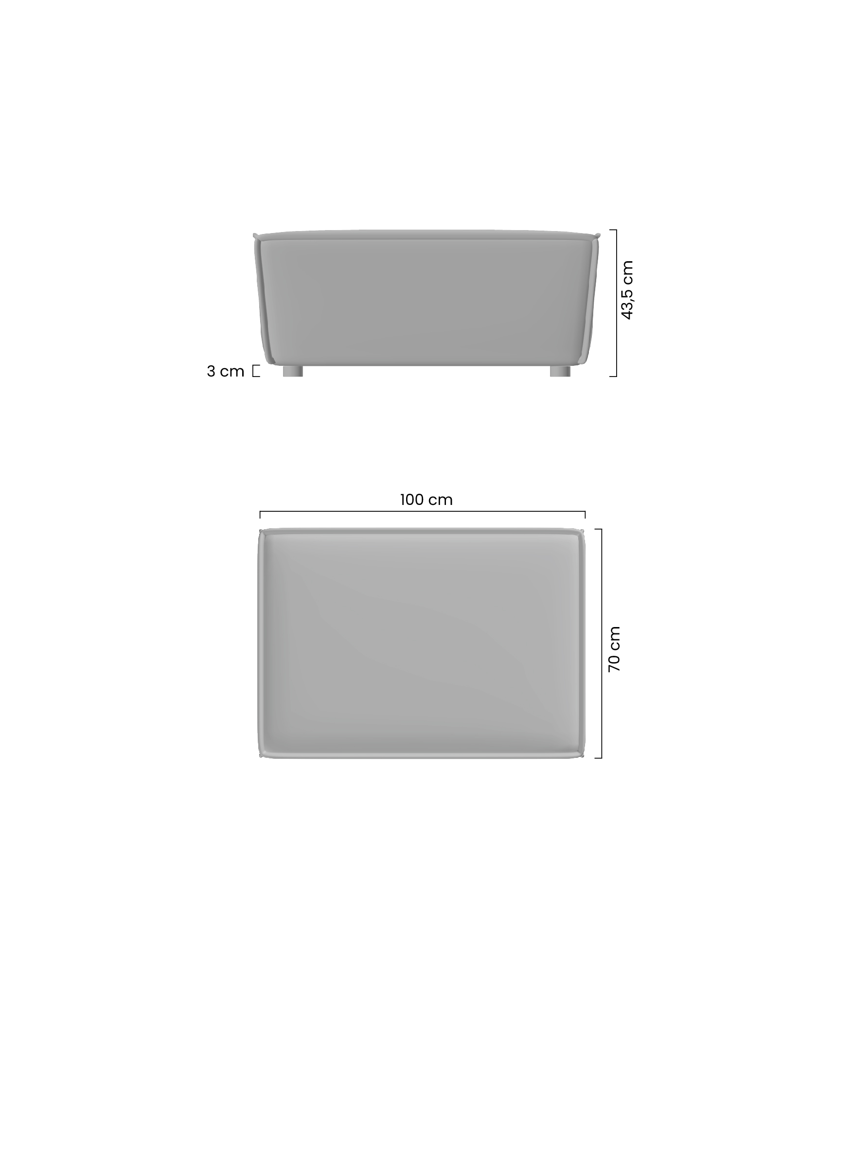 Polsterhocker Flabio 100 x 70 