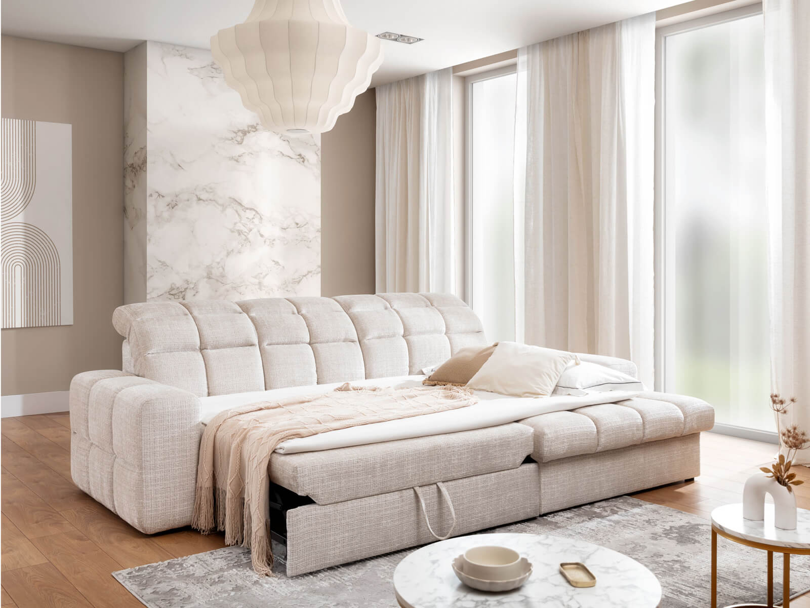 Ecksofa mit Schlaffunktion & Bettkasten LEA Ecksofa mit Schlaffunktion & Bettkasten LEA