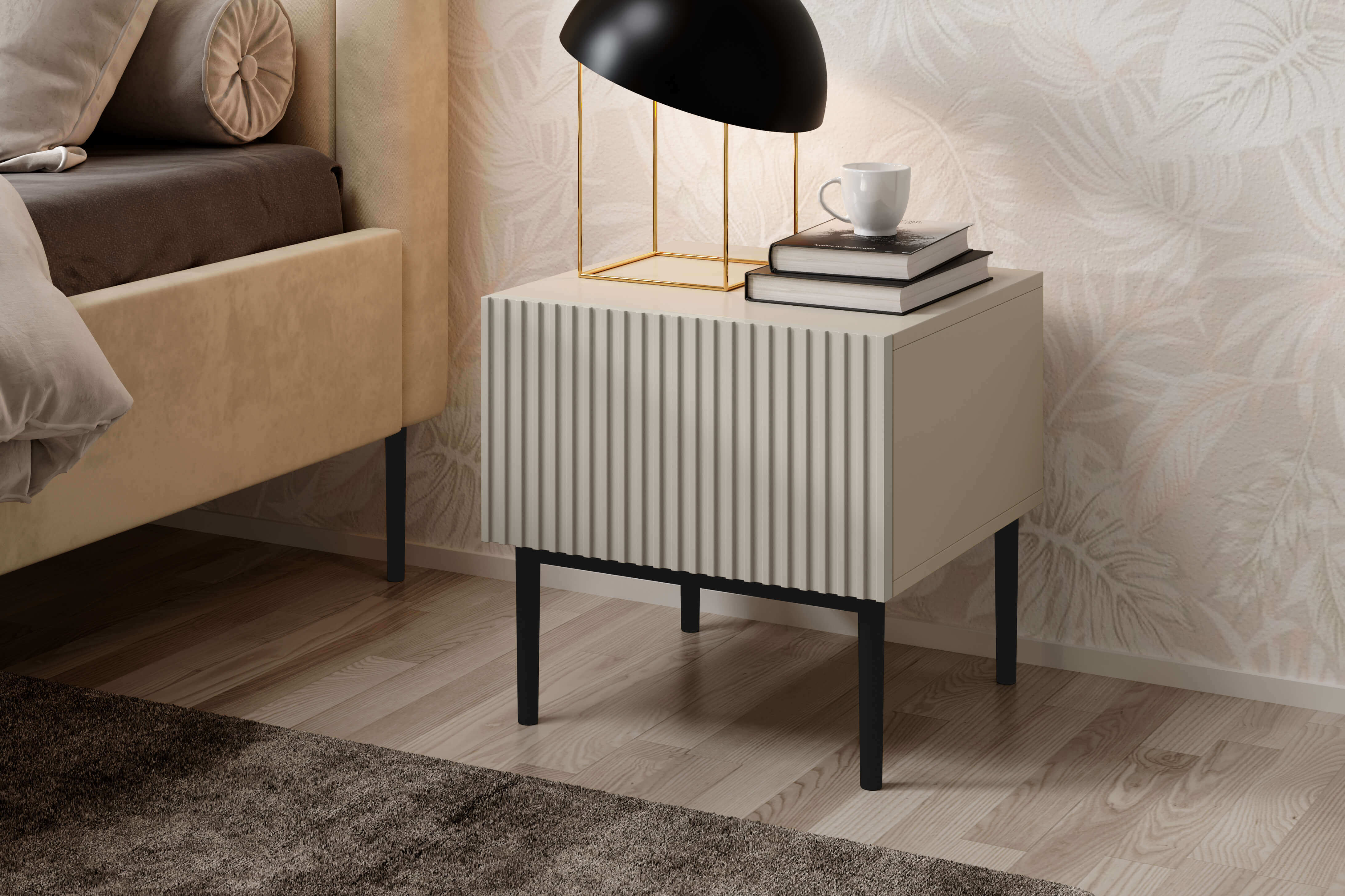 Nachttisch Beige Nicole 2er-Set