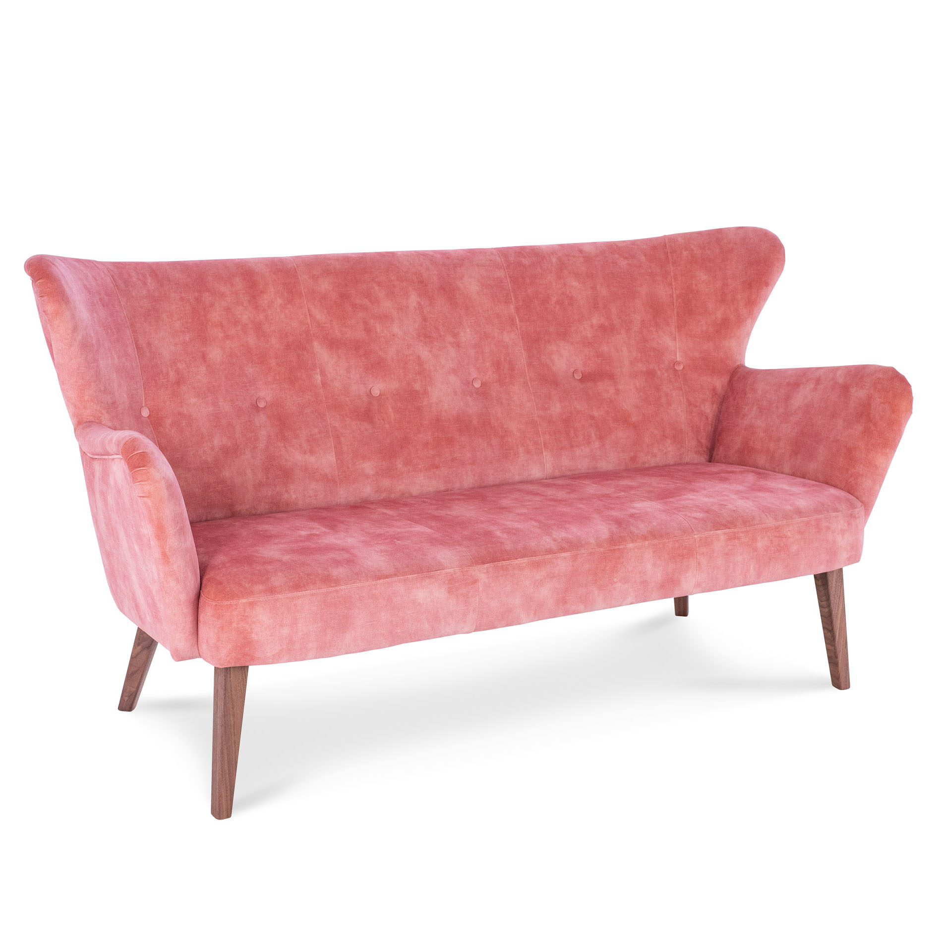 Designer Sofa mit walnuss rosa Ark 3