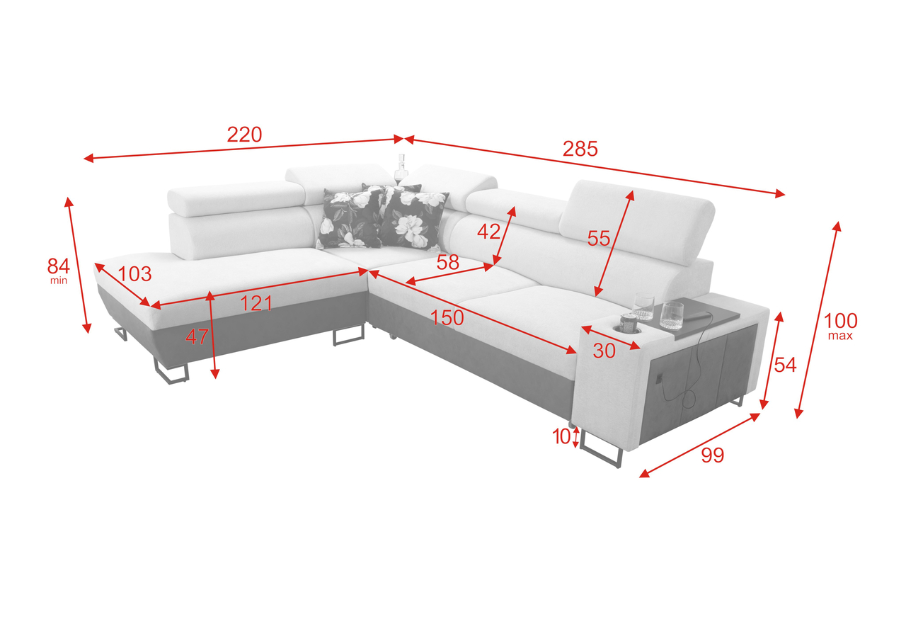 Eckschlafsofa Marta