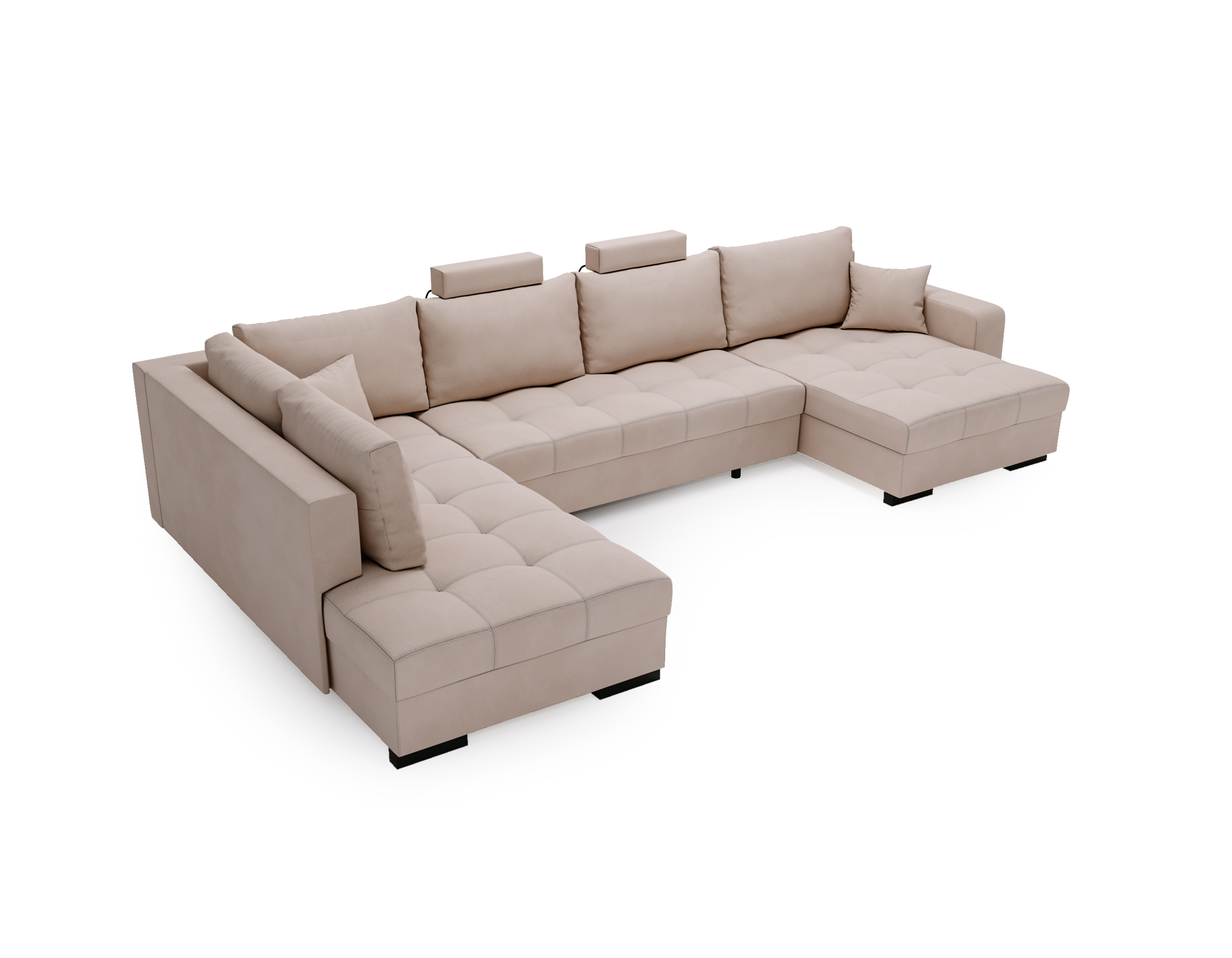 Wohnlandschaft mit Schlaffunktion & Bettkasten LAMA 