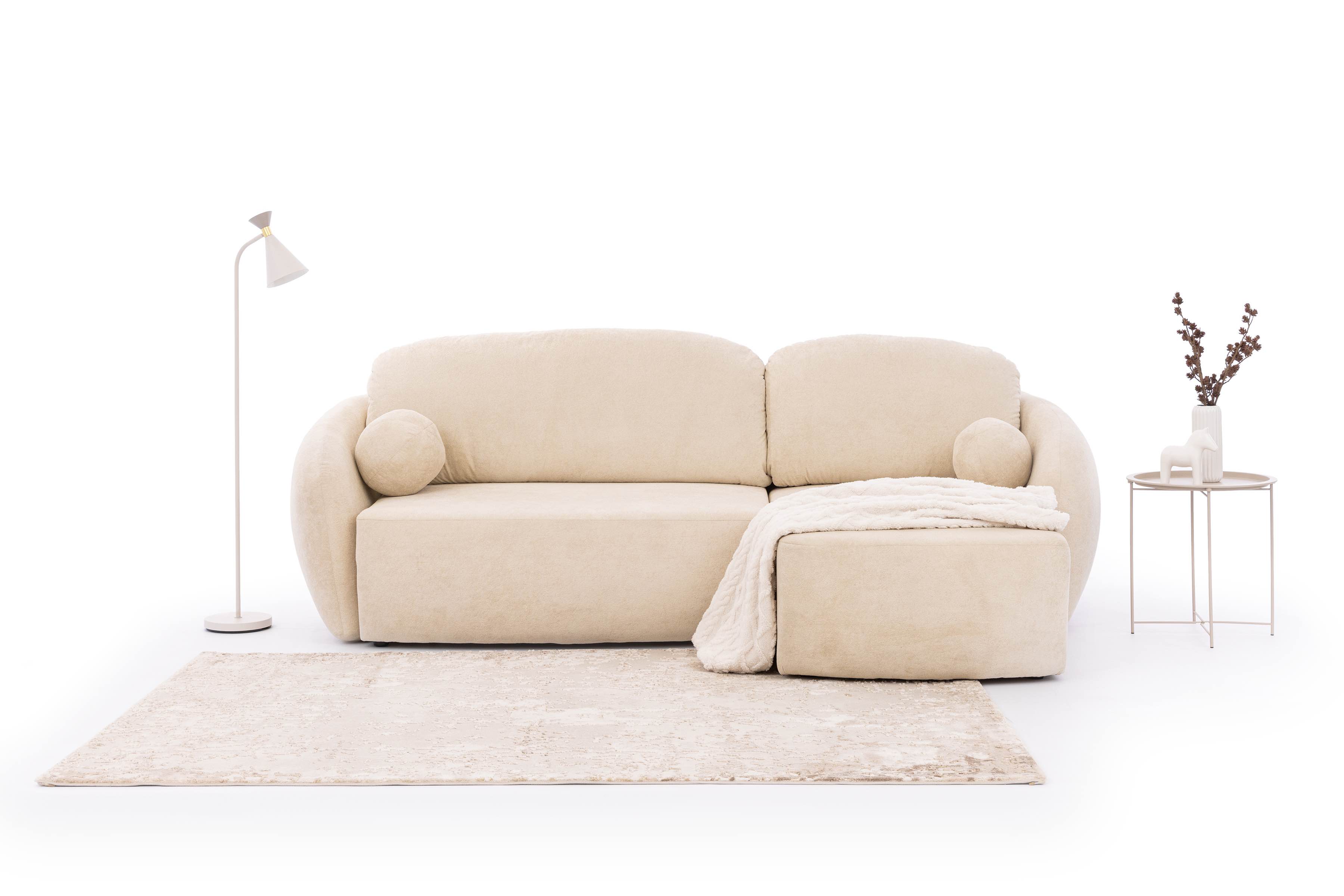 Ecksofa mit Schlaffunktion & Bettkasten Safran Ecksofa mit Schlaffunktion & Bettkasten Safran