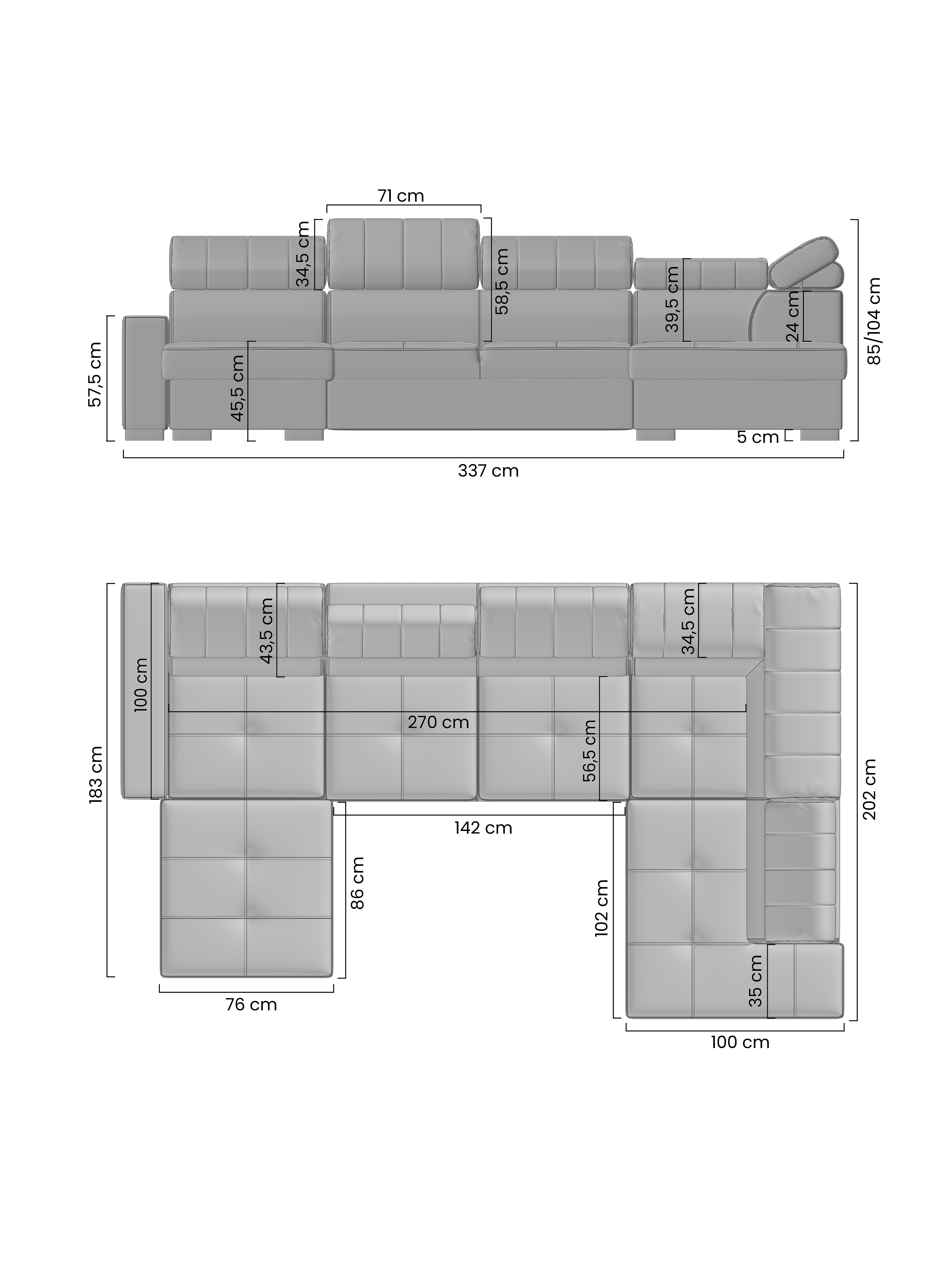 Wohnlandschaft mit Schlaffunktion Modeno II Wohnlandschaft mit Schlaffunktion Modeno II