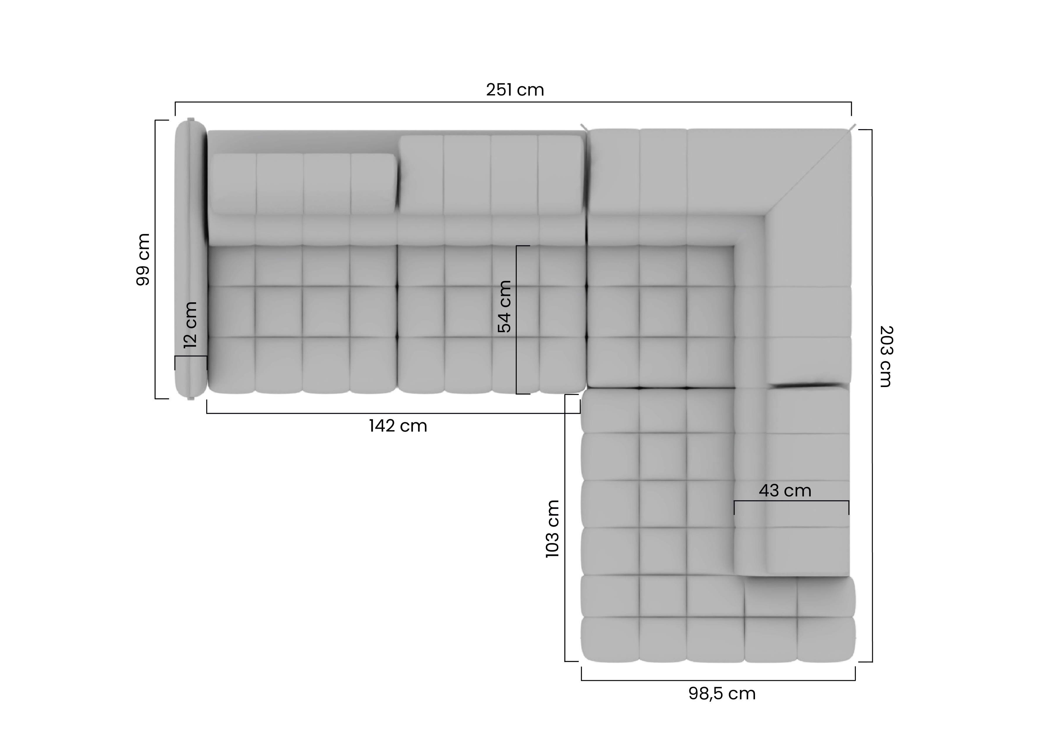 Ecksofa mit Schlaffunktion & Bettkasten Elarias