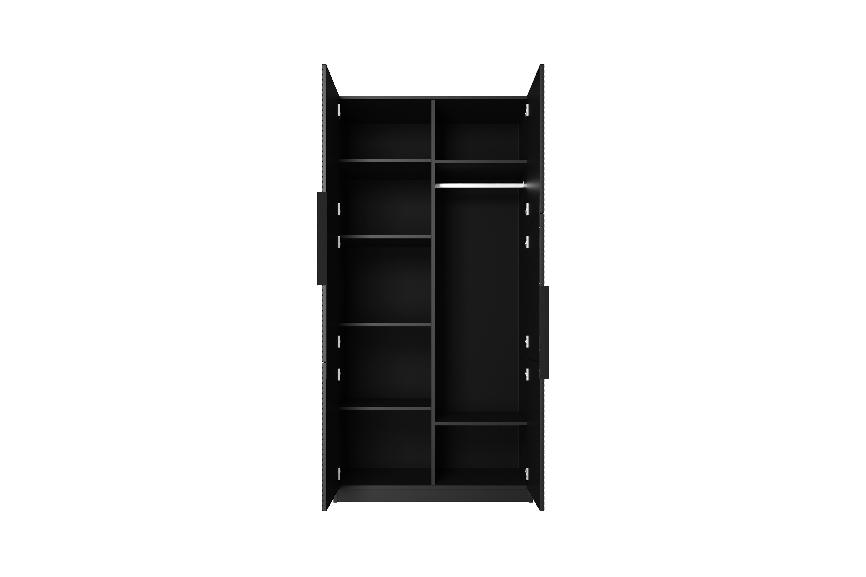 Kleiderschrank schwarz Asha