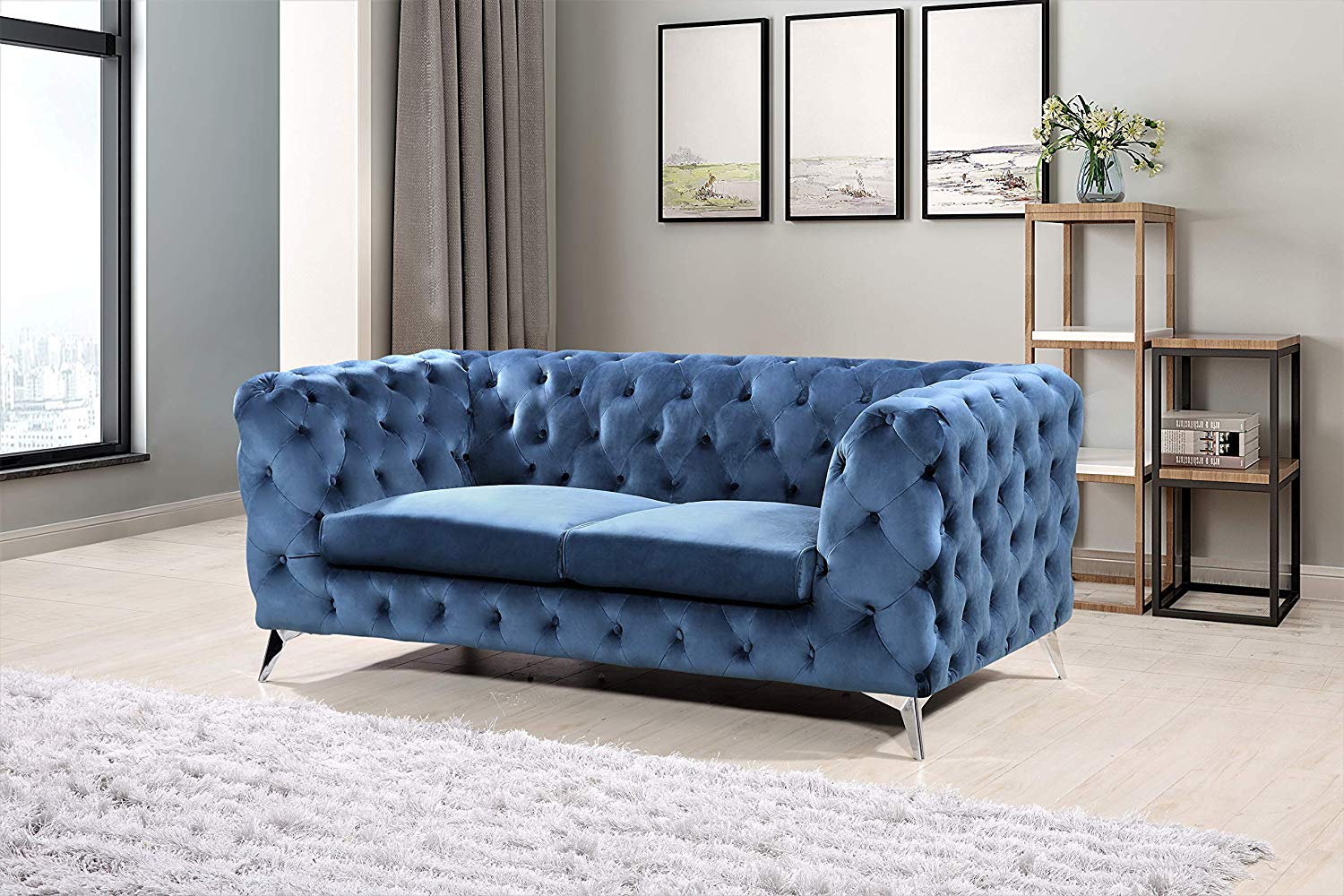 Sofa Chesterfield Losangeles 2 blau