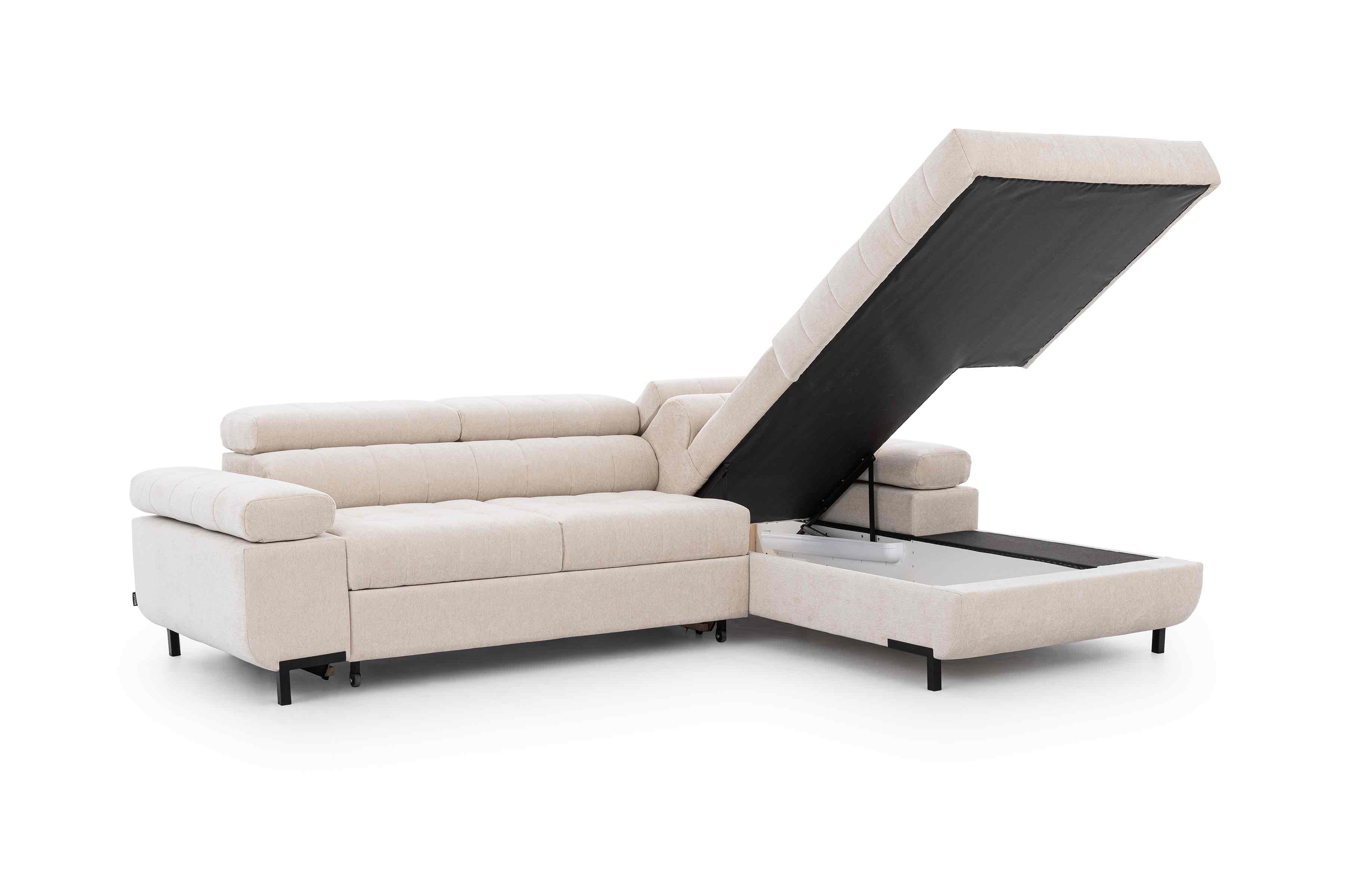 Ecksofa mit Schlaffunktion & Bettkasten Romeo mini